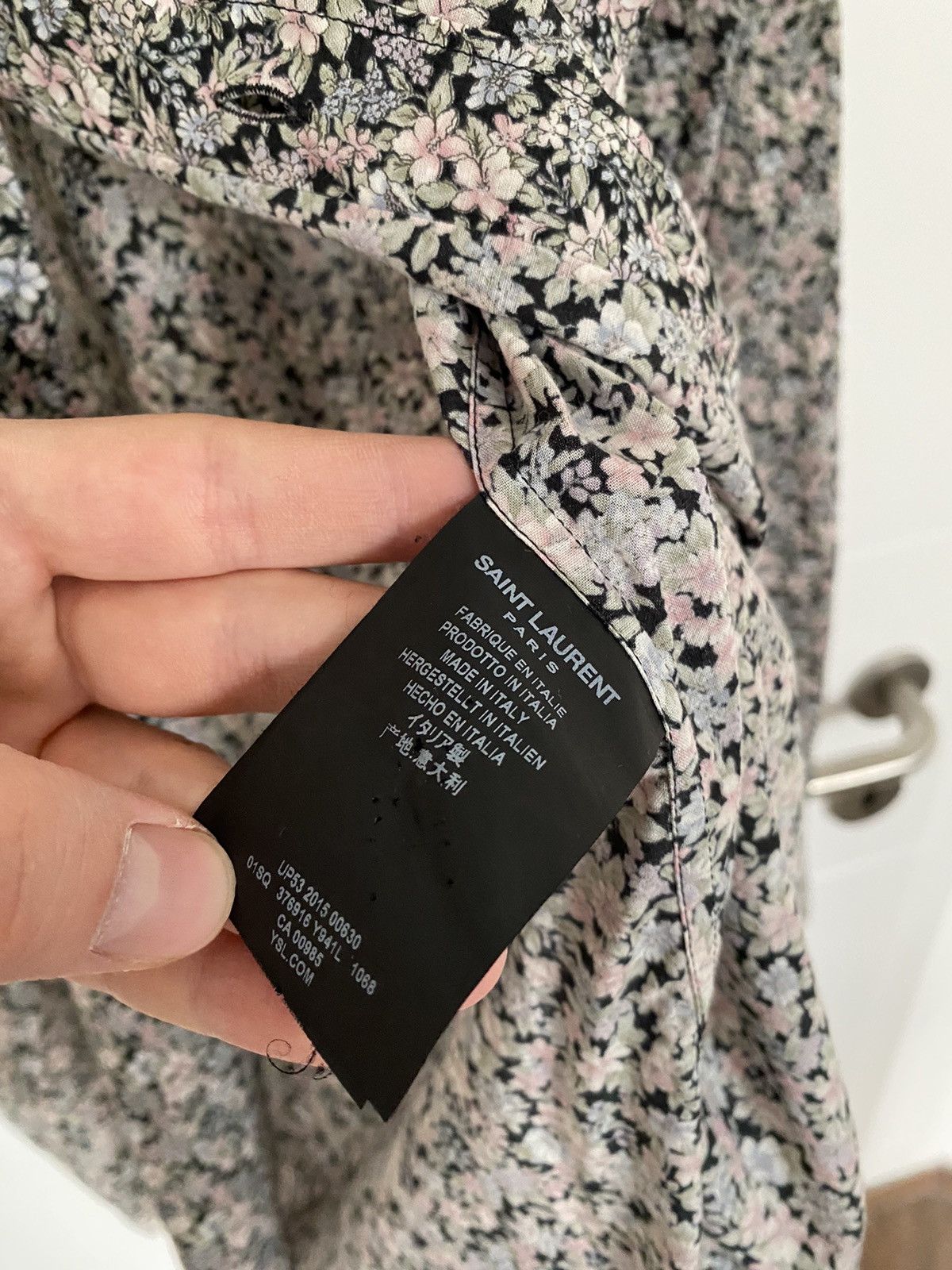 Saint Laurent Paris SS16 Floral Motiv Shirt Size US M / EU 48-50 / 2 - 5 Thumbnail