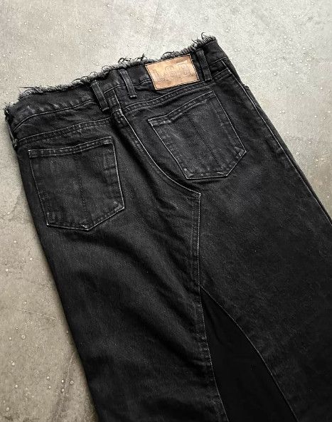Le Grande Bleu (L.G.B.) L.G.B. (Le Grand Bleu) Fringe Denim Skirt Size 26" / US 2 / IT 38 - 4 Thumbnail