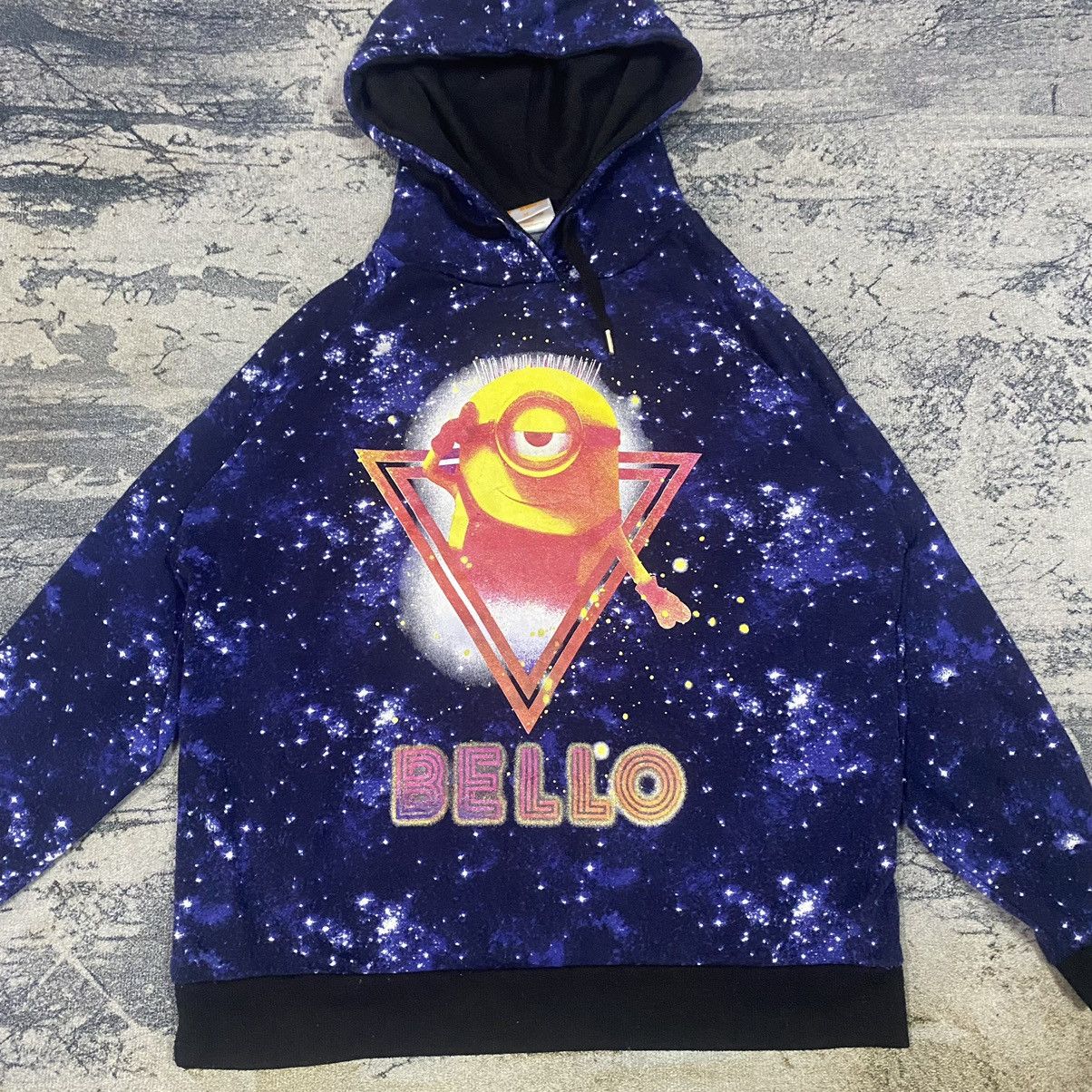 Anime × Cartoon Network × Vintage Vintage Minion Made Bello Galaxy Hoodie Pullover Size US M / EU 48-50 / 2 - 2 Thumbnail