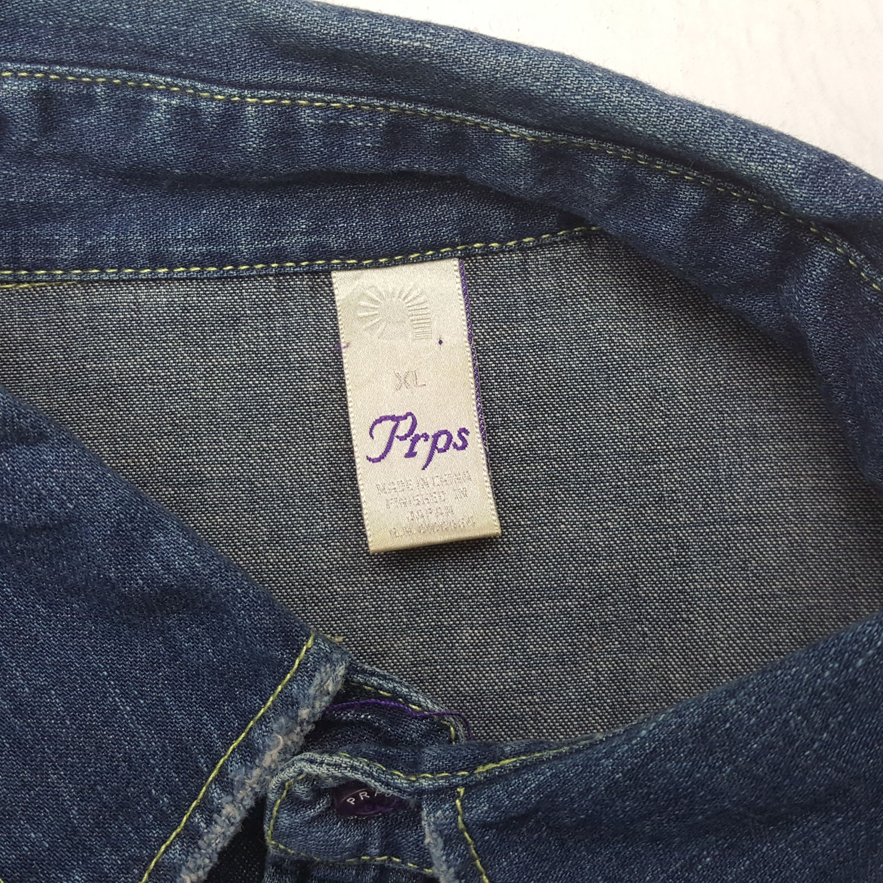 Prps Vintage Prps Denim Japanese Fashion Brand Shirt RR8 Size US XL / EU 56 / 4 - 4 Thumbnail