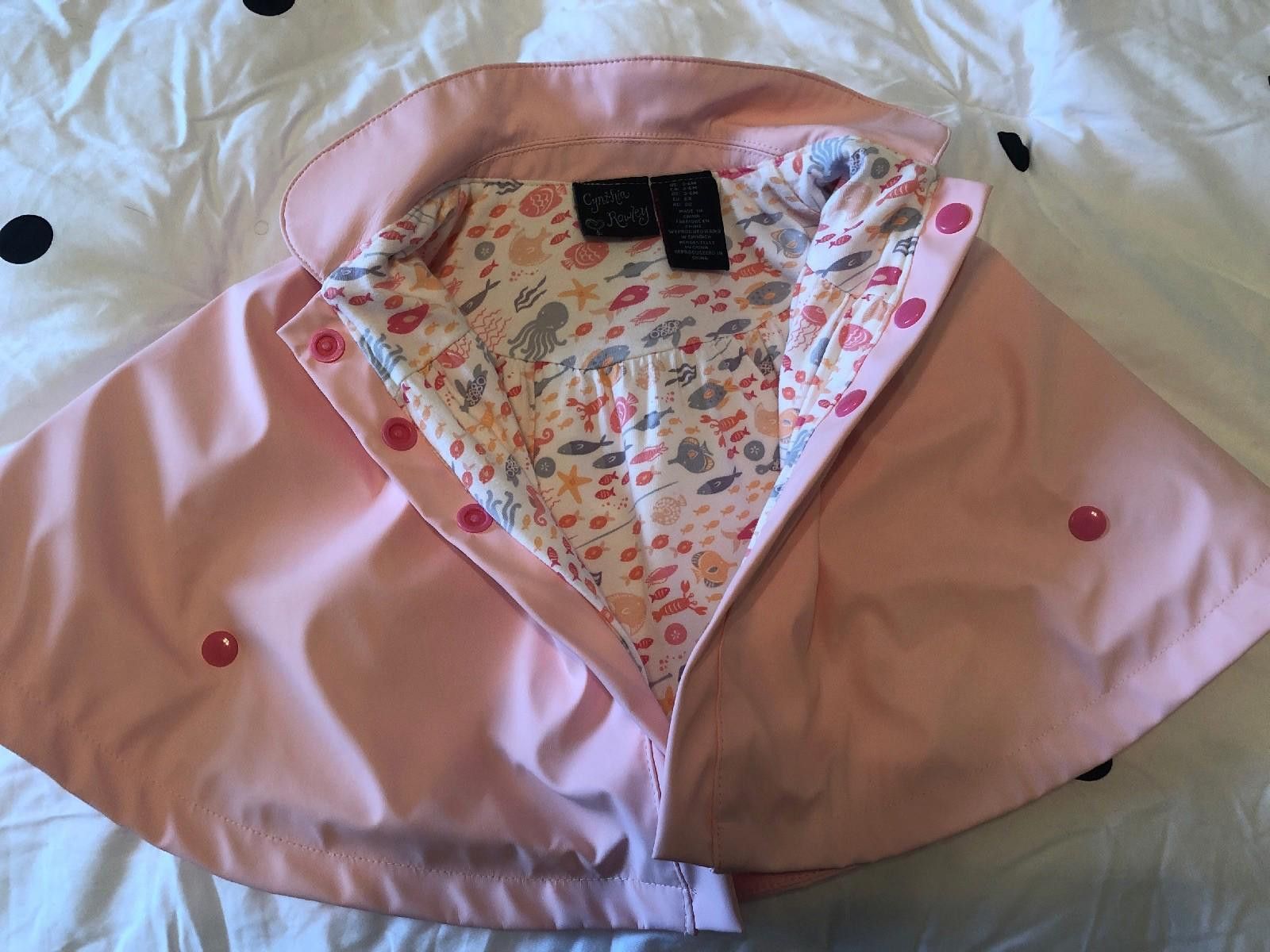 Designer Cynthia Rowley Size 3-6 Months Baby Girl Rain Coat/Cape Size ONE SIZE - 1 Thumbnail