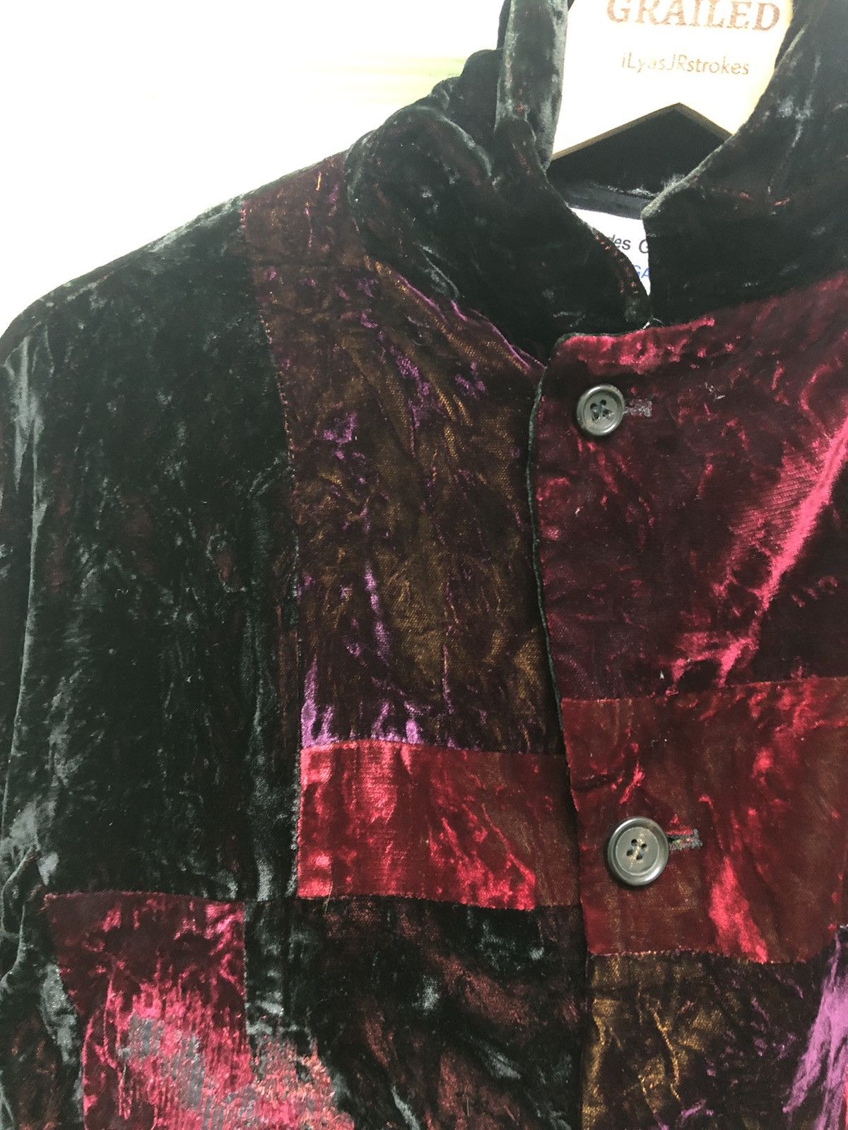 Comme des Garcons Vintage 90’s Comme Des Garçons Velvet Viscose Rayon Jacket Size M / US 6-8 / IT 42-44 - 8 Thumbnail