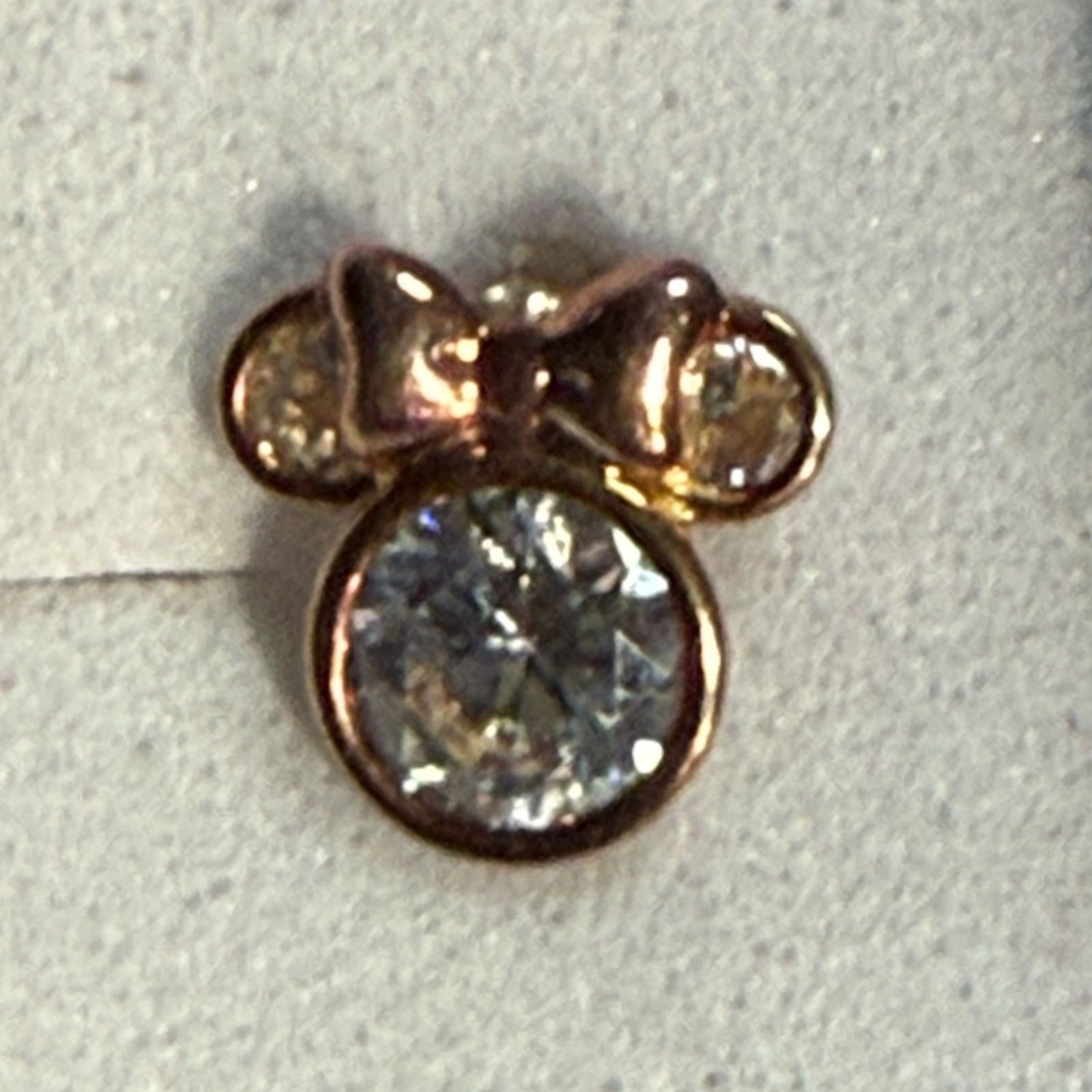 Disney Disney Minnie Mouse 14K Gold Stud Earrings CZ Authentic 14K Size ONE SIZE - 3 Thumbnail