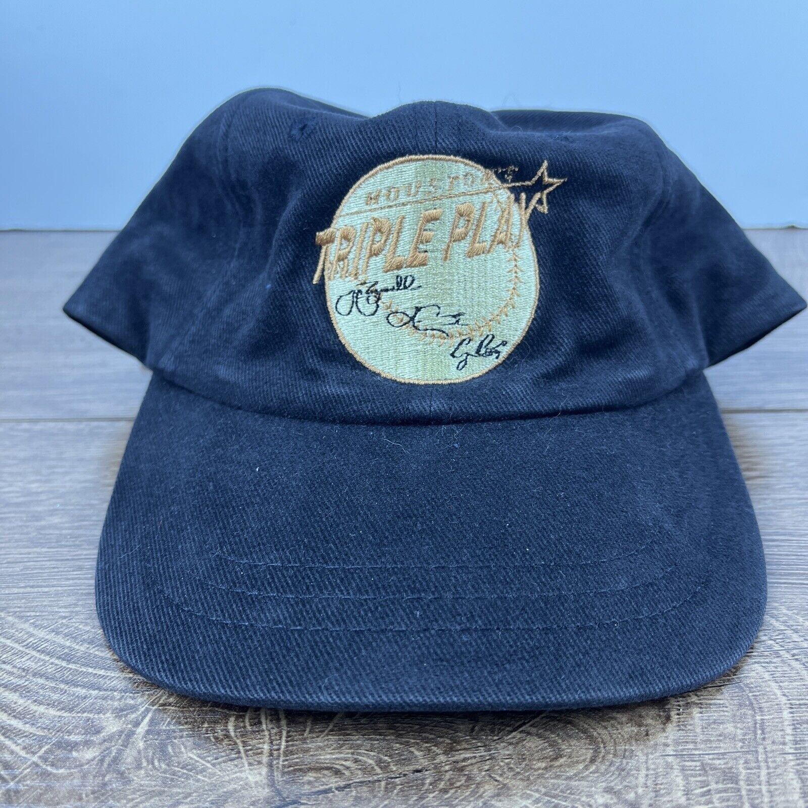 Other Houston Triple Play Hat Black Hat Adjustable Adult Size Hat Size ONE SIZE - 1 Thumbnail