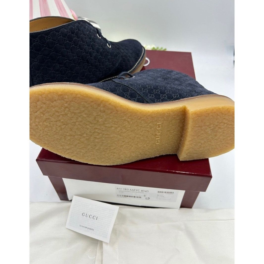 Gucci Men's Gucci MOREAU GG suede ankle boots size 8 fits 8.5 US Size US 8.5 / EU 41-42 - 7 Thumbnail
