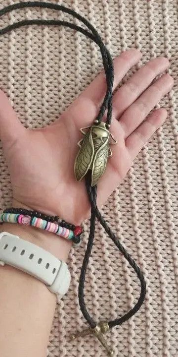 Cowboy Equipment × Vintage Vintage Bronze Cicadas Pendant Bolo Tie Size ONE SIZE - 3 Thumbnail