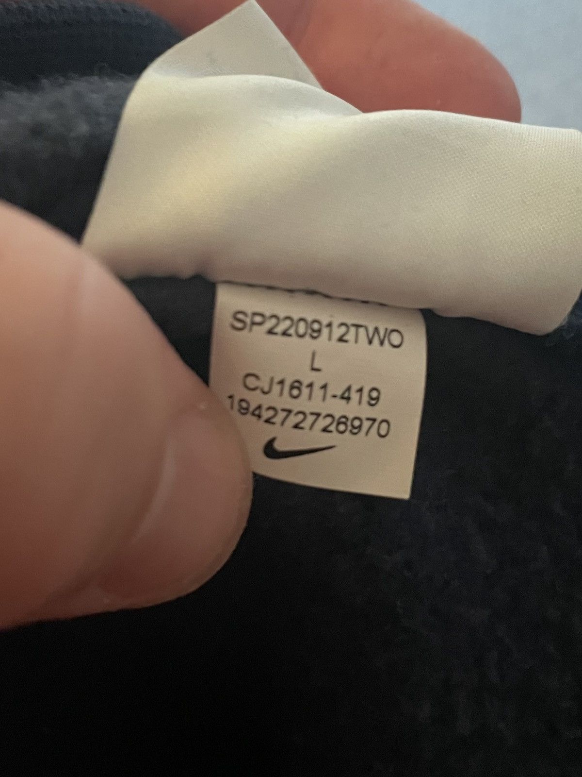 Nike Navy Blue Nike Athletic Hoodie Size US L / EU 52-54 / 3 - 6 Thumbnail