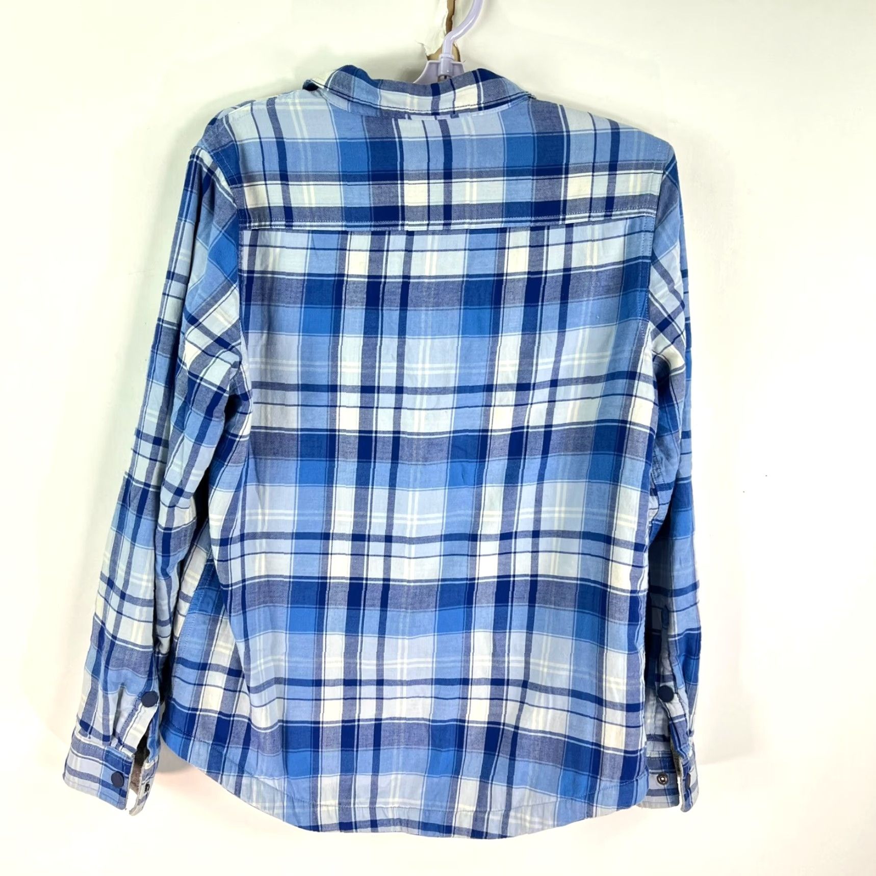 Vintage LL Bean Buffalo Plaid Fleece Lined Shacket Jacket Womens Size S Blue Size S / US 4 / IT 40 - 5 Thumbnail