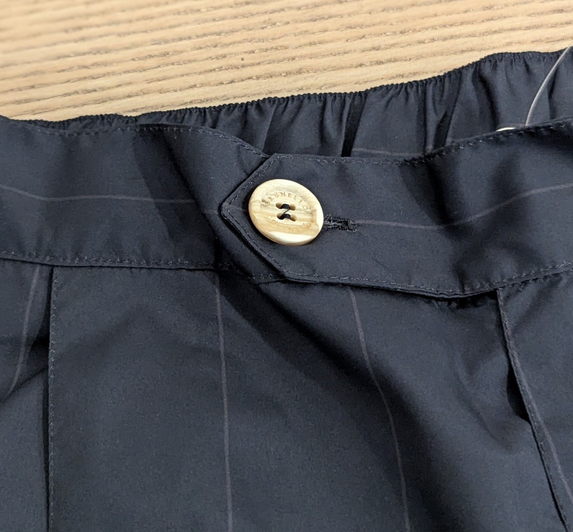 Brunello Cucinelli Brunello Cucinelli Pinstripe Pleated Shorts Navy 2XL Size US 38 / EU 54 - 3 Thumbnail