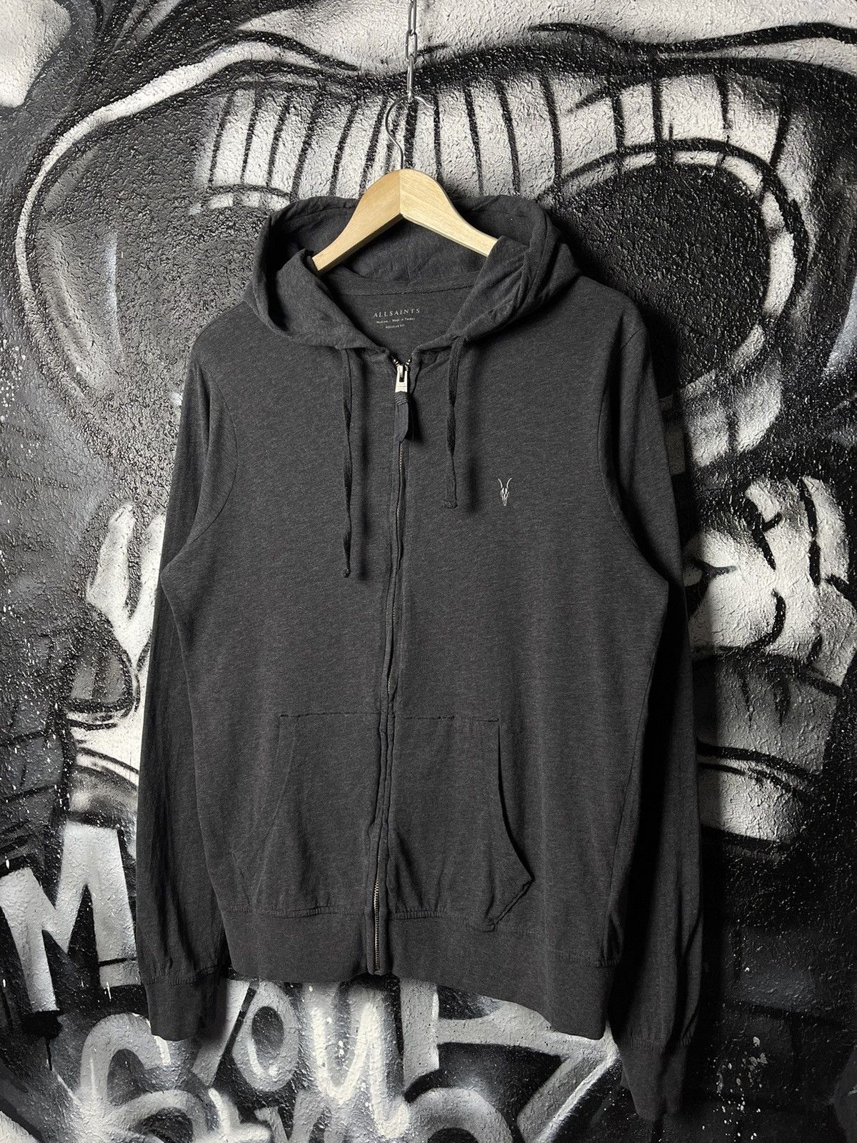 Allsaints Allsaints Brace Full Zip Hoodie Brushed Cotton Mens Size M Size US M / EU 48-50 / 2 - 1 Thumbnail