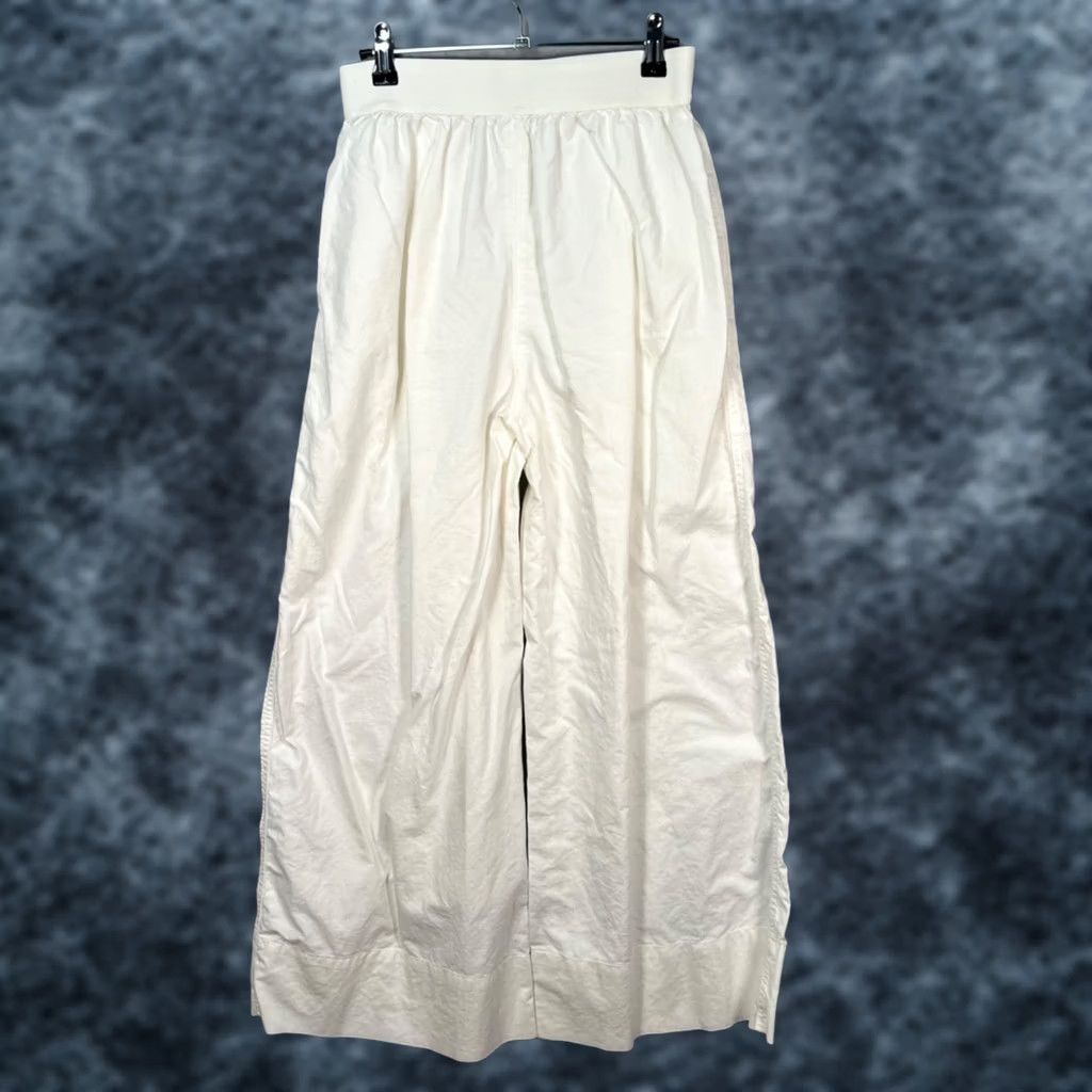 Uniqlo Uniqlo Womens Medium High-Waisted Wide-Leg White Pants Size 32" / US 10 / IT 46 - 1 Thumbnail