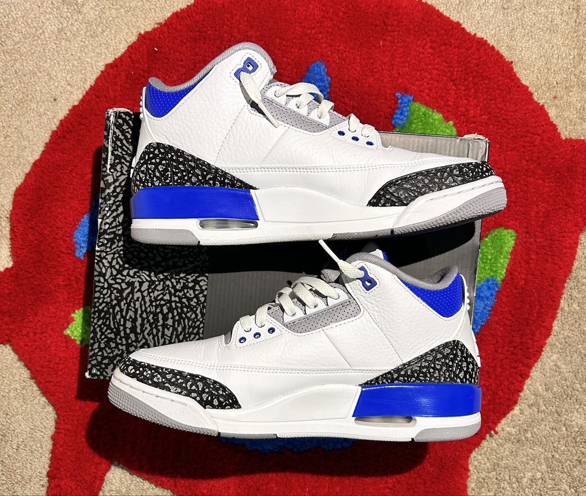 Jordan Brand Air Jordan 3 Racer Blue Size US 9.5 / EU 42-43 - 2 Thumbnail