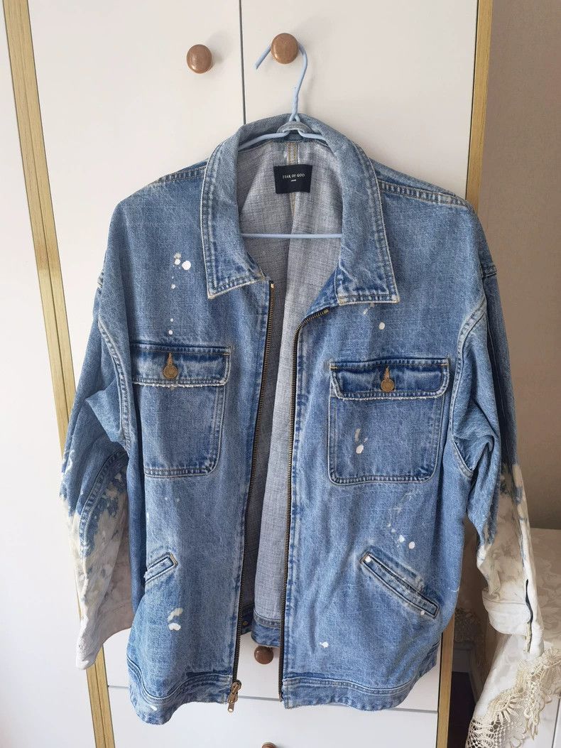 Fear of God Fear of God Season 5 ink-splashed denim jacket Size US XL / EU 56 / 4 - 1 Thumbnail