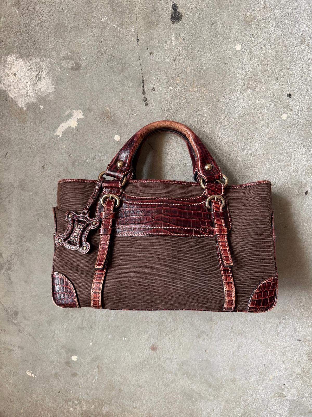 Celine Celine Boogie Charm Embossed Canvas Shoulder Bag Brown Size ONE SIZE - 1 Thumbnail