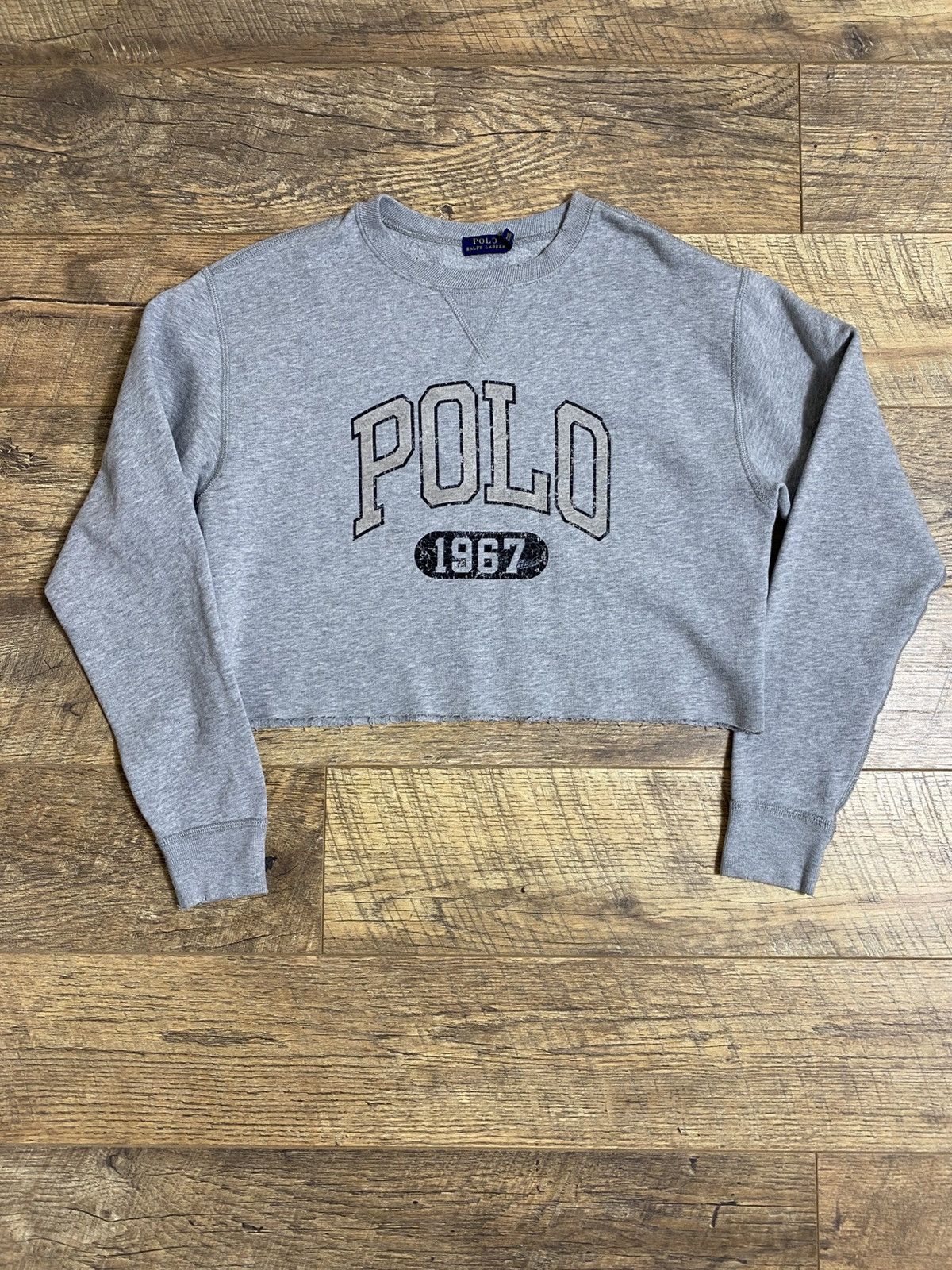 Ralph Lauren Vintage Polo Ralph Lauren 1967 Cropped Grey Sweatshirt S Size S / US 4 / IT 40 - 1 Thumbnail