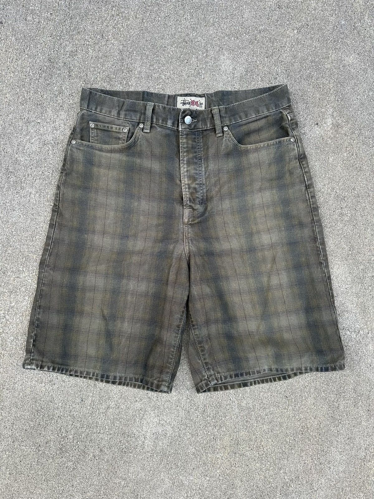 Stussy Stussy Big OL Short Canvas Plaid Brown | Grailed
