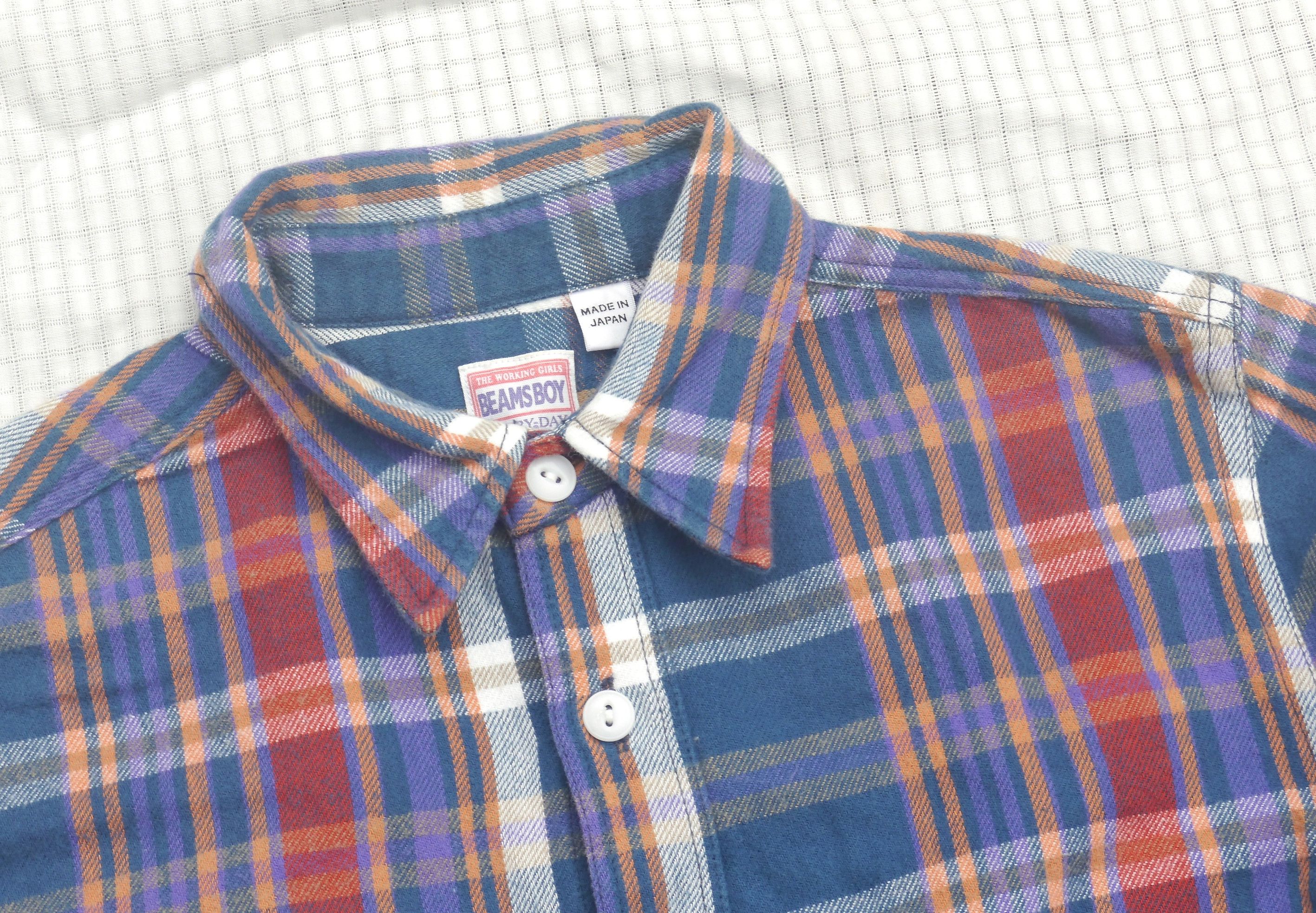 Japanese Brand (D86) Beams Boy Everyday Japan Plaid Button Up Shirt Dress Size S / US 4 / IT 40 - 3 Thumbnail