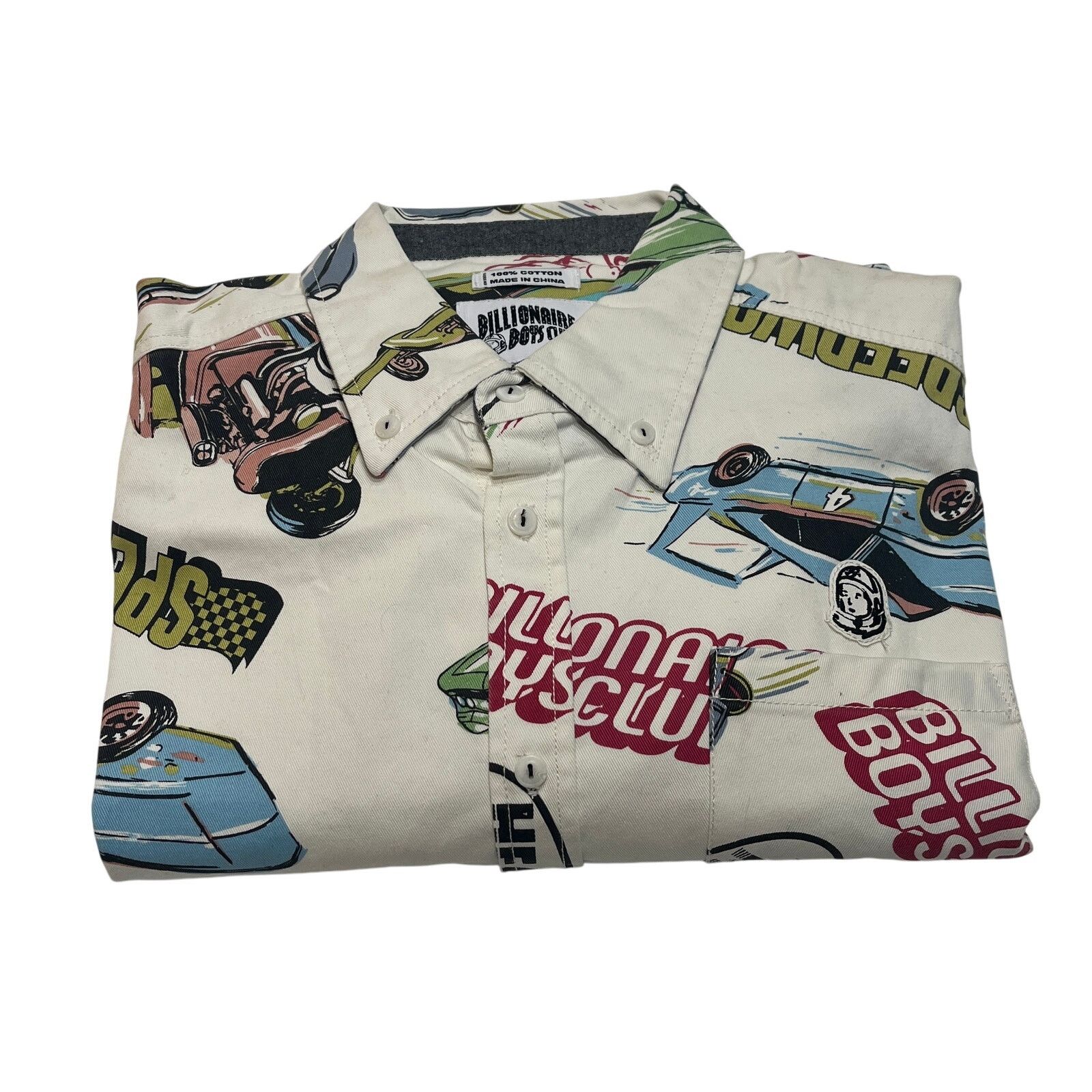 9-48 BILLIONAIRE BOYS CLUB Men's Top BB Burnout Woven LS XL