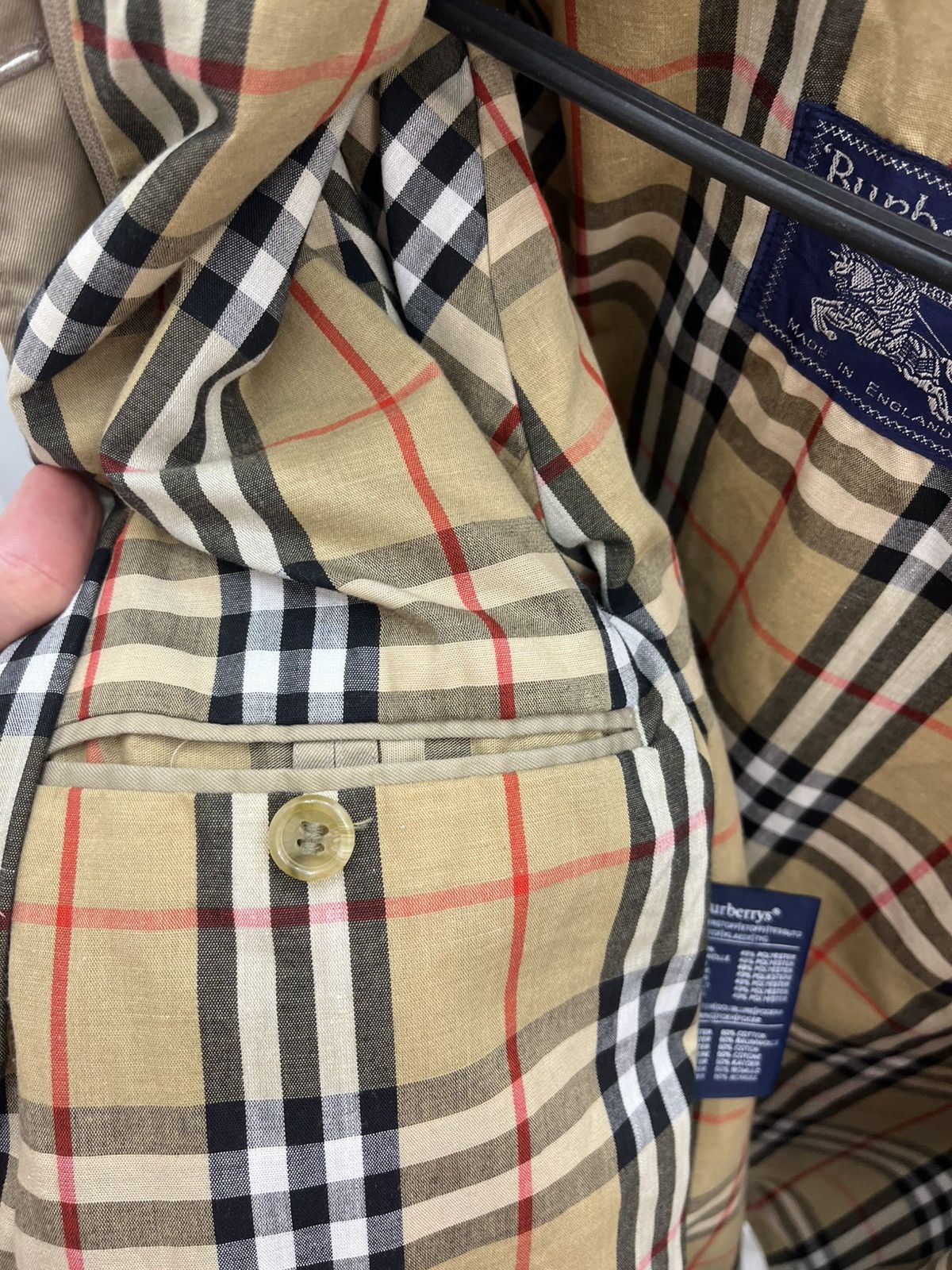 Burberry Vintage 90’s Burberrys Nova Check Lining Collared Jacket Size L / US 10 / IT 46 - 10 Thumbnail