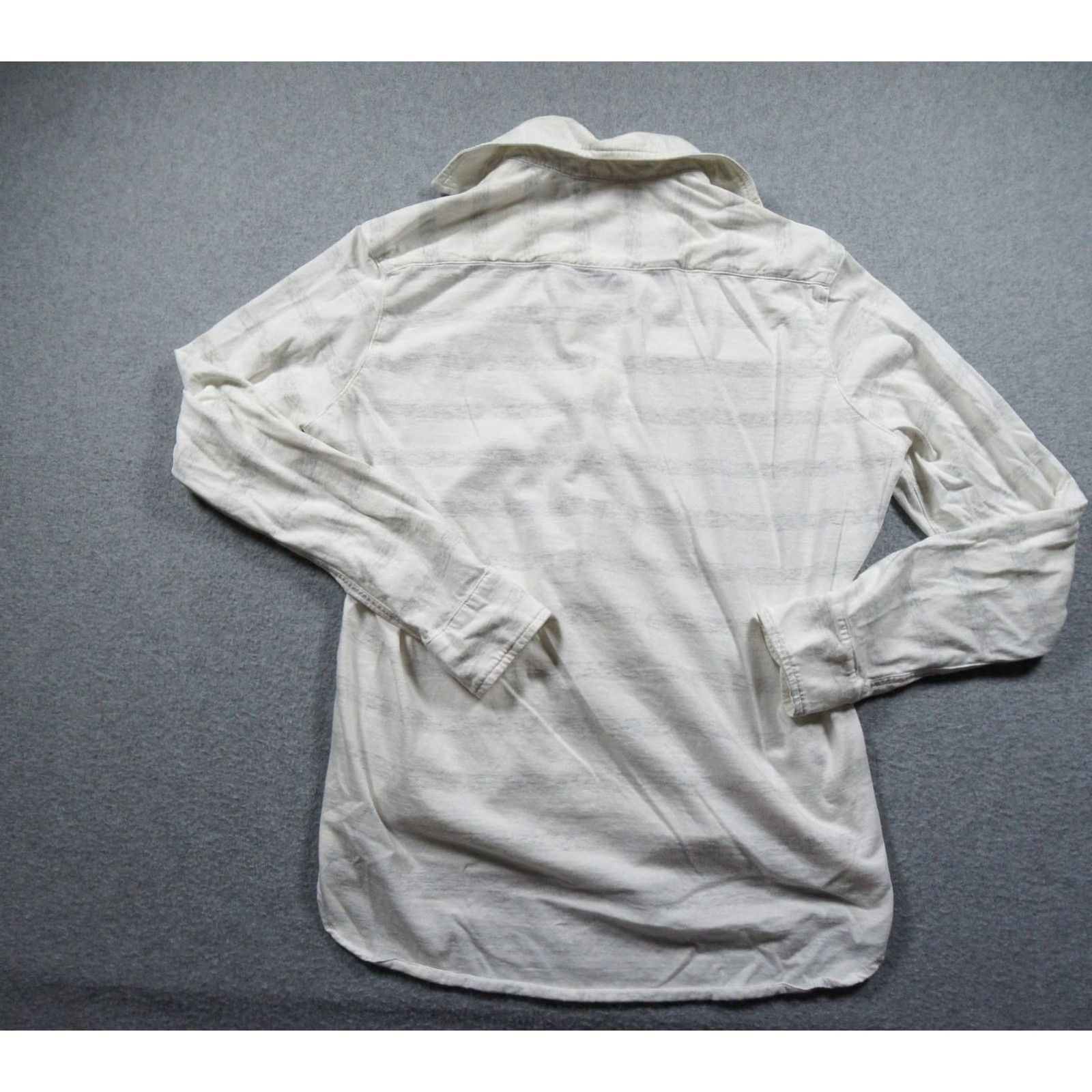 Frank & Eileen Frank & Eileen Shirt Womens XS White Button-Up Jersey Striped Long Sleeve Casual Vintage: No Size XS / US 0-2 / IT 36-38 - 5 Thumbnail
