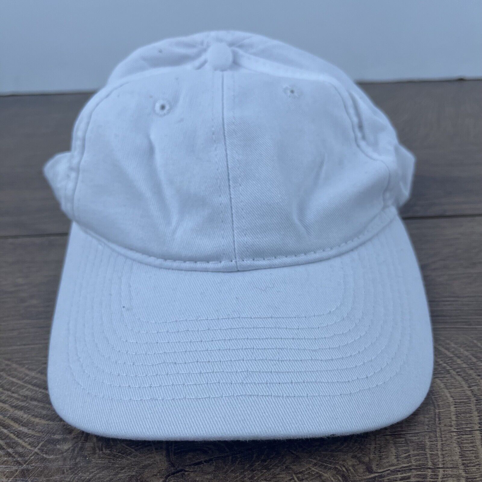 Other Plain White Baseball Hat Cap Adjustable Hat White Hat Adjust Size ONE SIZE - 2 Thumbnail