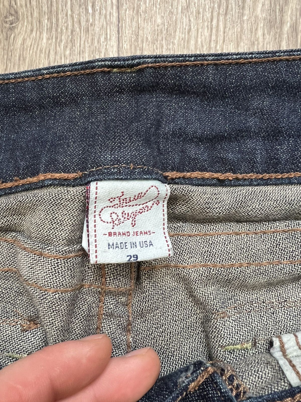 If Six Was Nine True Religion Low Rise Flared Denim Black Jeans Size 29" - 10 Thumbnail