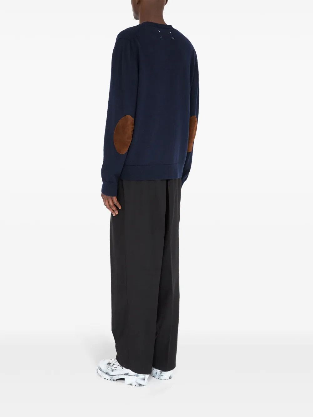 Maison Margiela o1mle0326 Wool Cardigan in Navy Blue Size US XXL / EU 58 / 5 - 5 Thumbnail