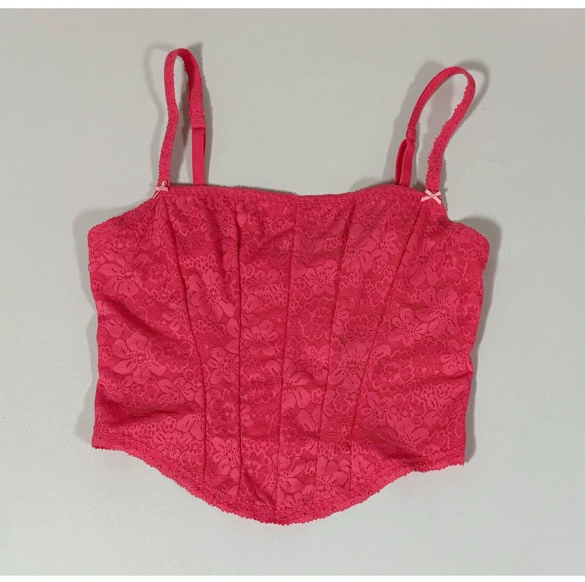 Victoria's Secret Magenta Floral Lace Bustier Bra Top Bralette Lingerie Size S Size S / US 4 / IT 40 - 3 Thumbnail