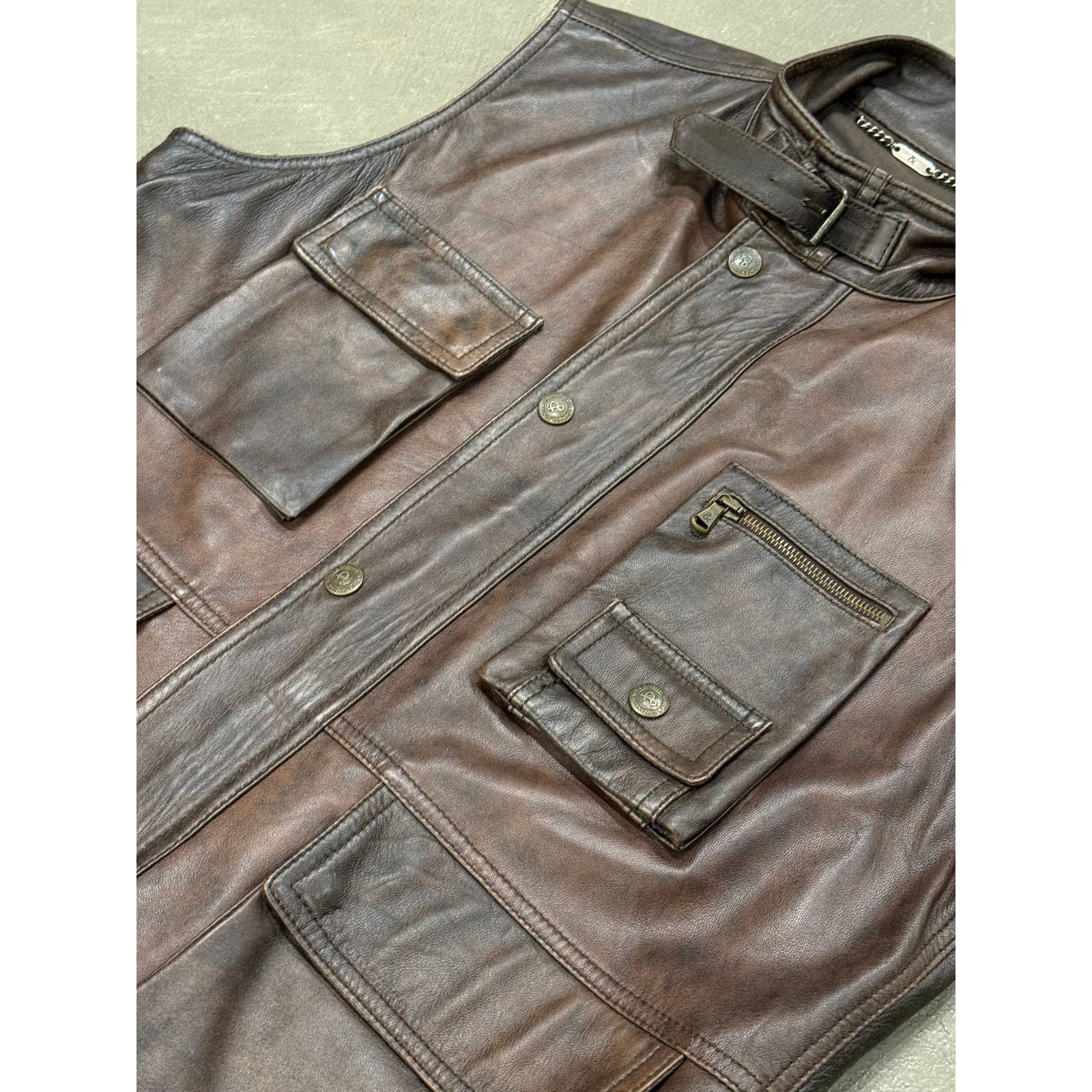 Dolce & Gabbana 2000s Dolce & Gabbana military cargo leather vest Size XL / US 12-14 / IT 48-50 - 4 Thumbnail