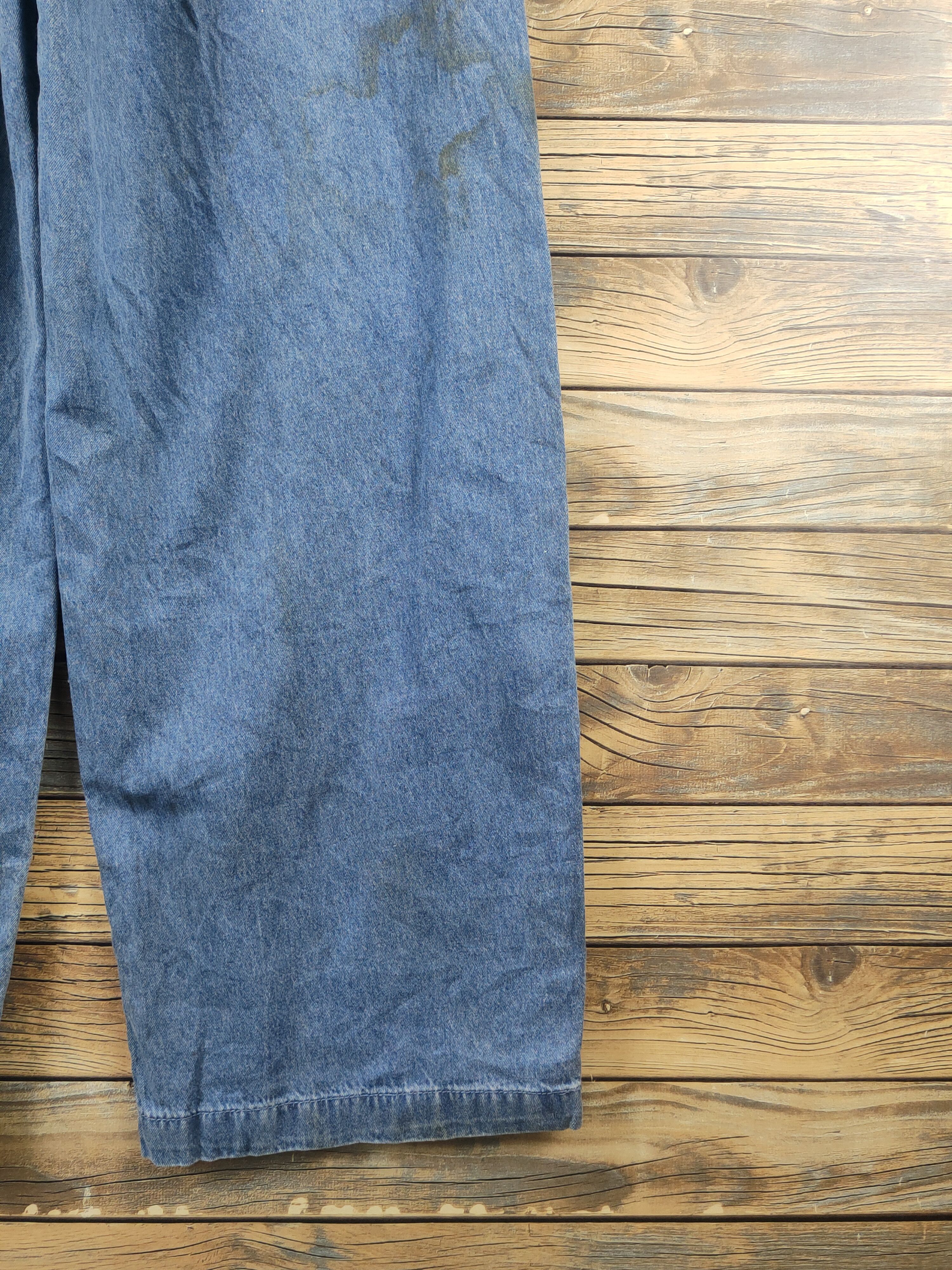 Vintage L.H Studio Blue Denim Short Sleeve Coveralls Size 29" - 22 Thumbnail