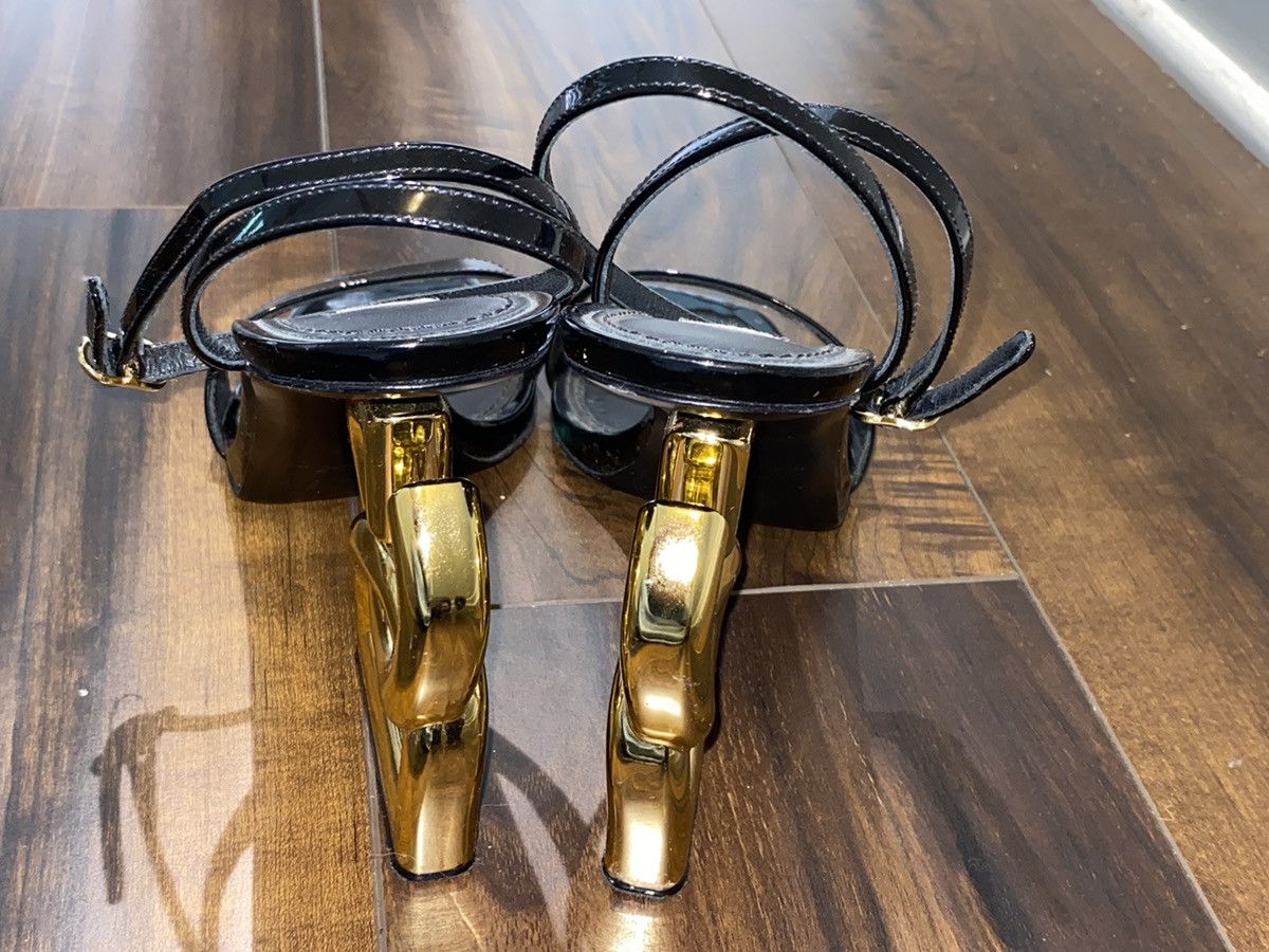 Dolce & Gabbana Black/Gold Dolce & Gabbana heels Size US 8.5 / IT 38.5 - 3 Thumbnail