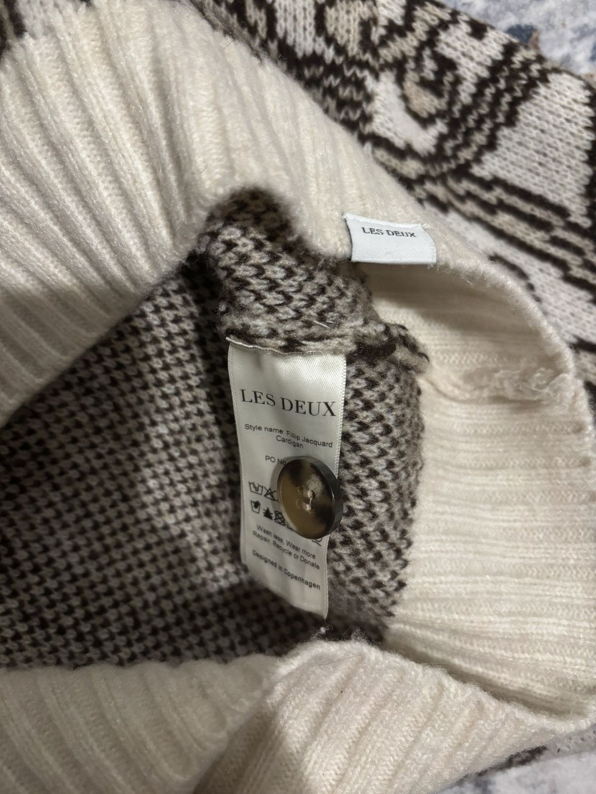 Les Deux Les Deux Fillip Jacquard Cardigan, Men’s XL Size US XL / EU 56 / 4 - 4 Thumbnail