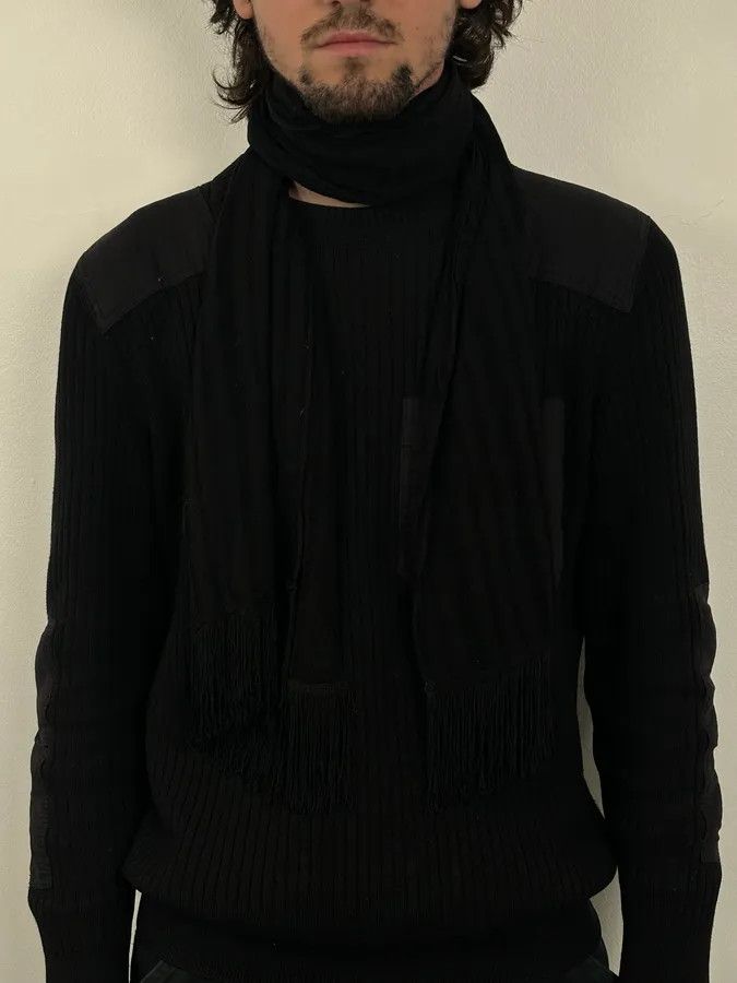 Dolce & Gabbana 2000s Dolce & Gabbana Black Premium Scarf Size ONE SIZE - 3 Thumbnail