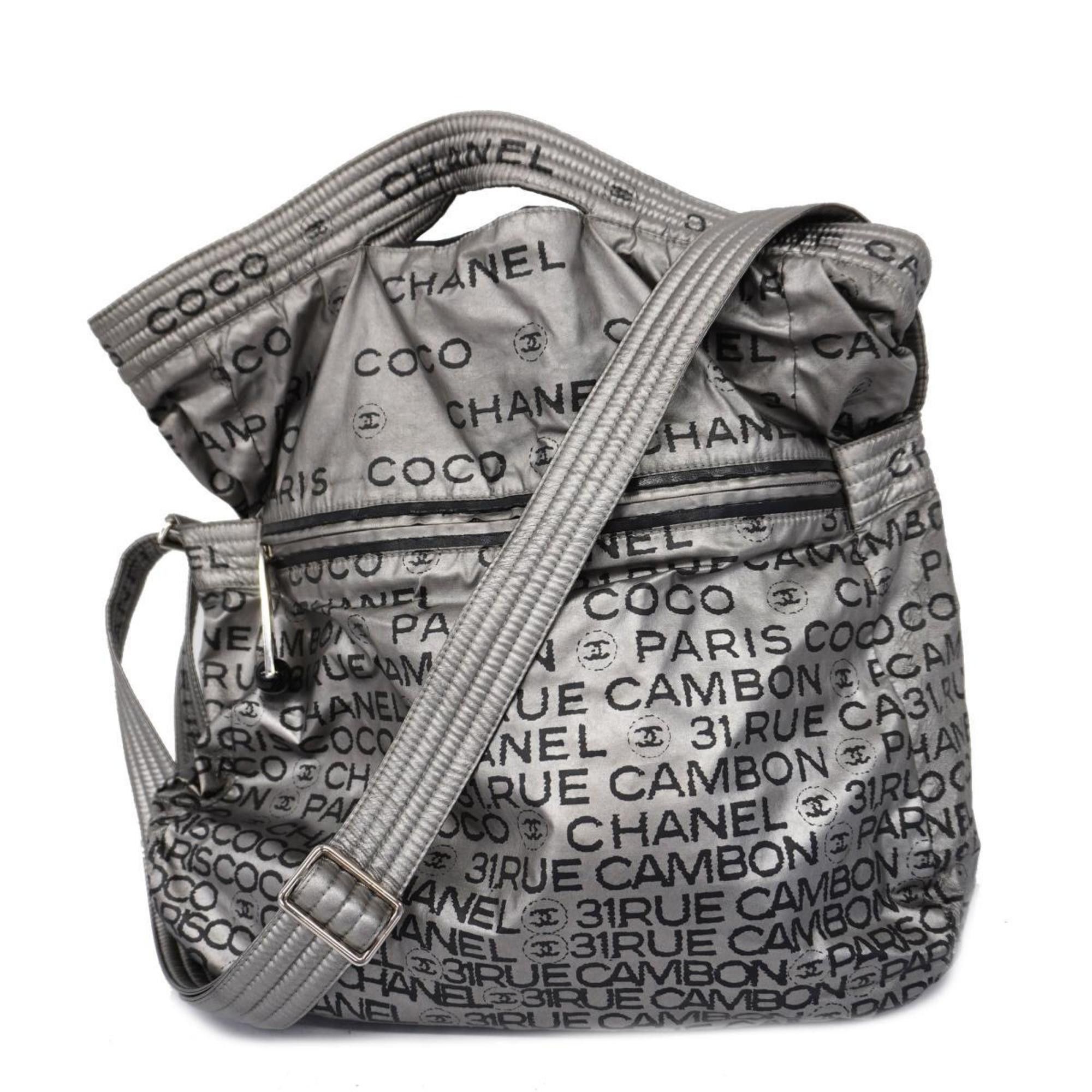 image of Chanel Handbag Unlimited Nylon Grey Women's