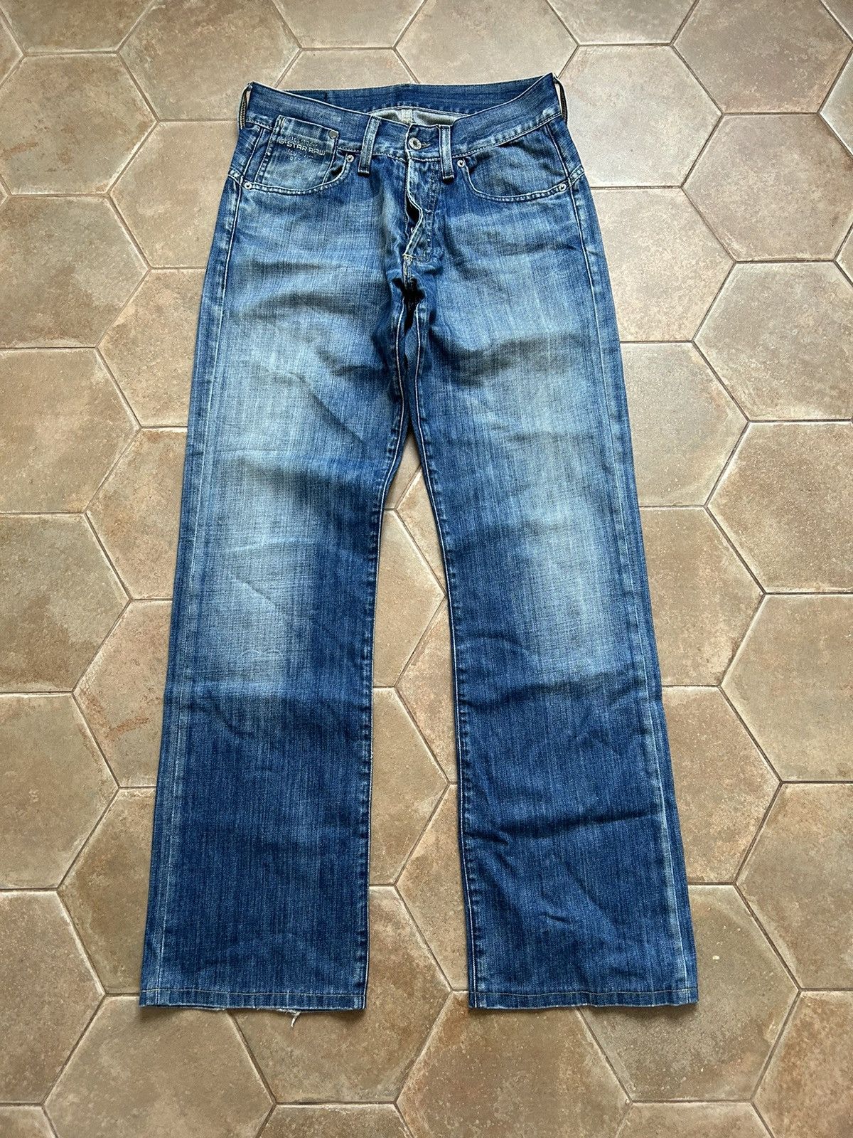 VINTAGE Y2K G STAR RAW DENIM JEANS DISTRIBUTED 31/34
