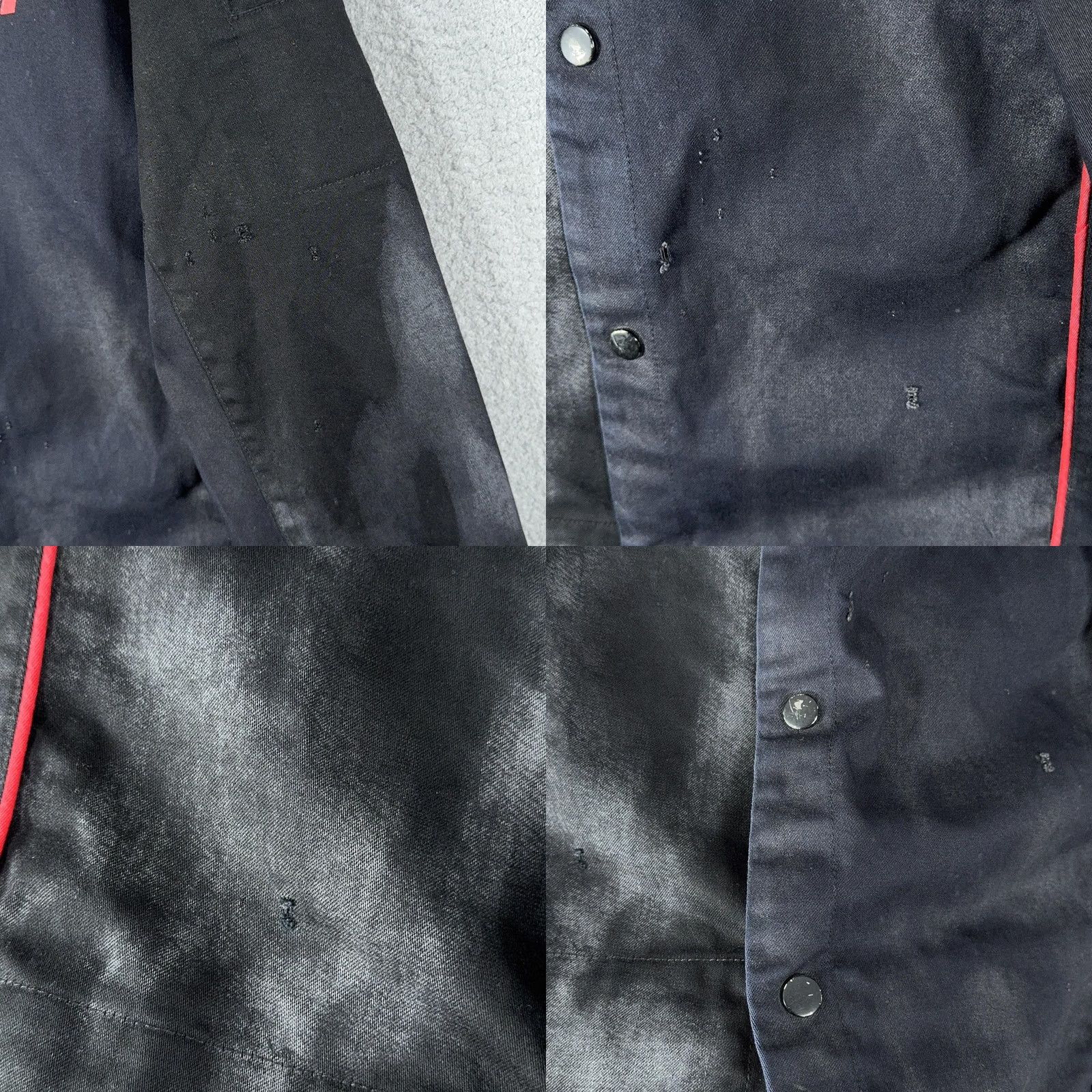 Vintage VINTAGE Snap-on FR Welding Jacket 2XL Skull Graphic Workwear Biker Shirt/Coat Mens Black Zip Pockets Distressed Canvas Leather look Size US XXL / EU 58 / 5 - 8 Thumbnail