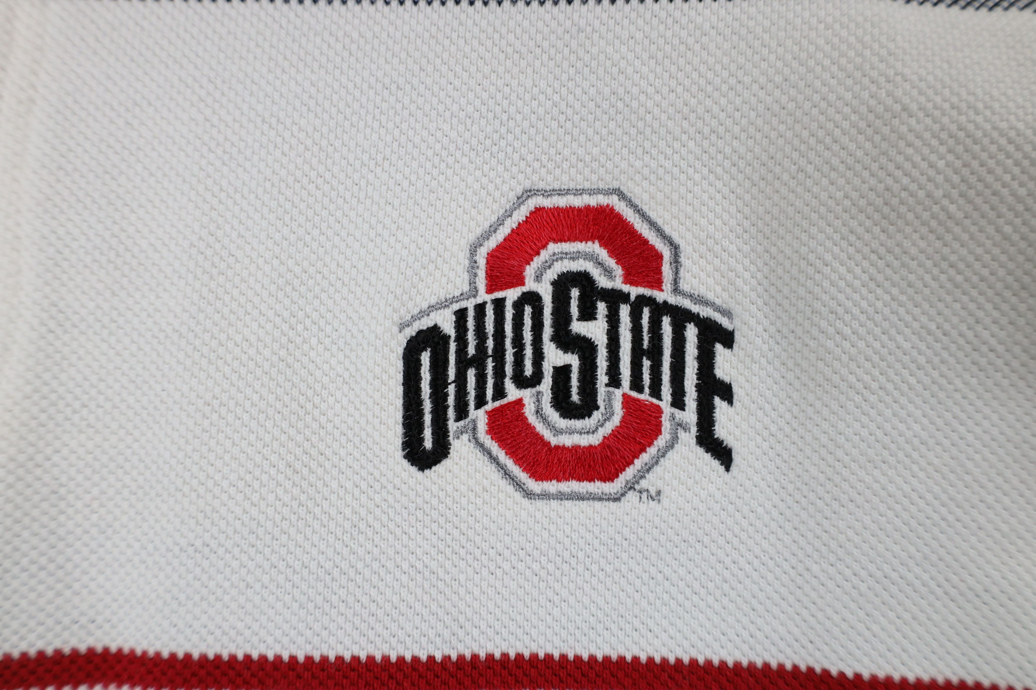 Vintage Vintage 90s Ohio State University Collared Shirt Striped Size US XL / EU 56 / 4 - 4 Thumbnail