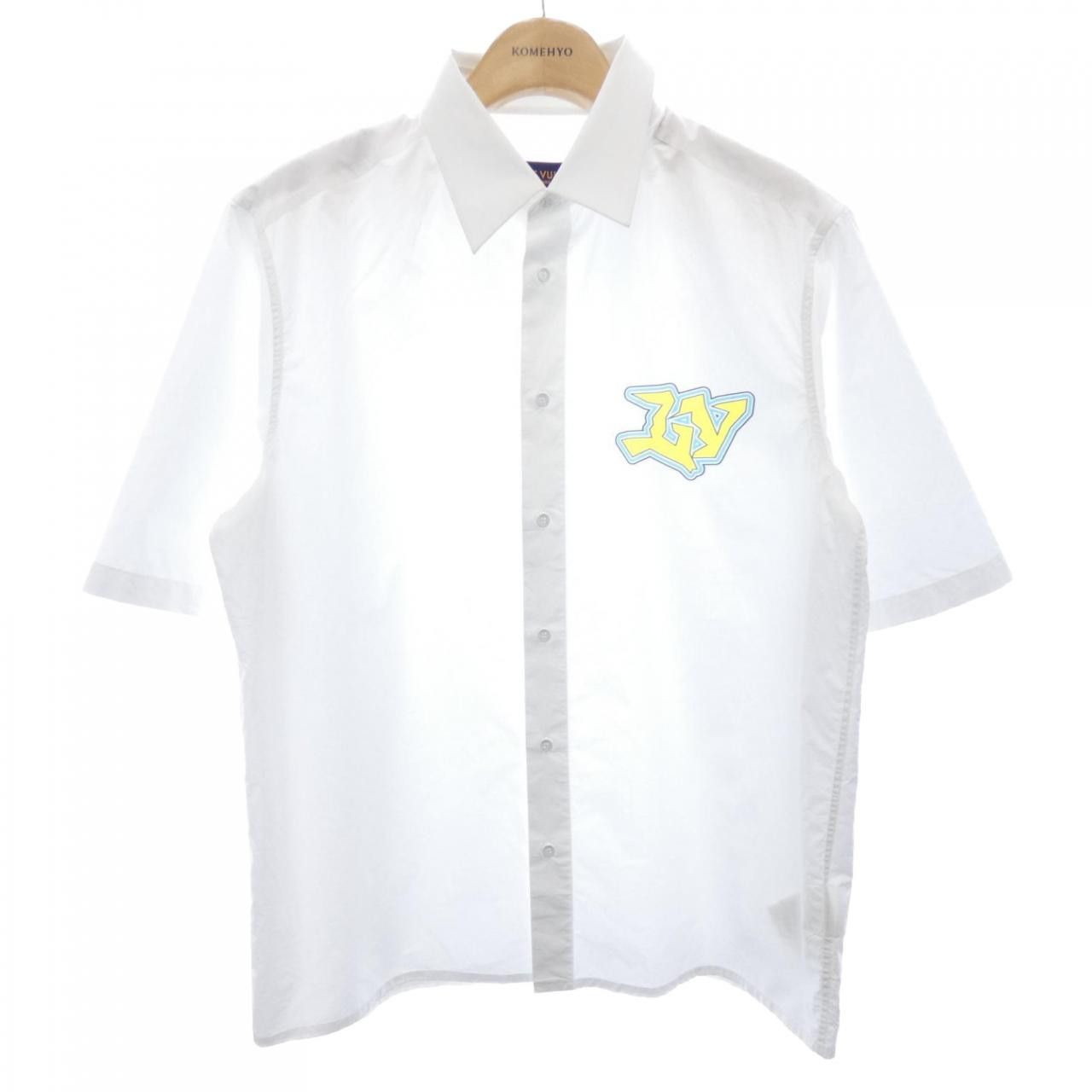 Louis Vuitton Louis Vuitton Louis Vuitton LVSE Printed Logo S/S Shirt Cotton Dress Shirt HNS48WMZ3 DUTY FREE for USA Size ONE SIZE - 1 Thumbnail