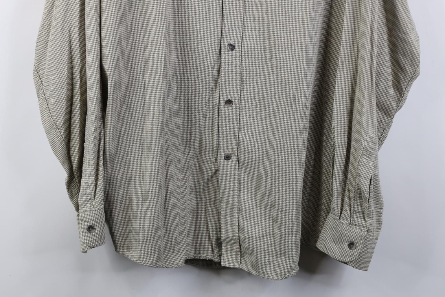L.L. Bean Vintage 90s LL Bean Houndstooth Collared Button Down Shirt Size US XL / EU 56 / 4 - 3 Thumbnail