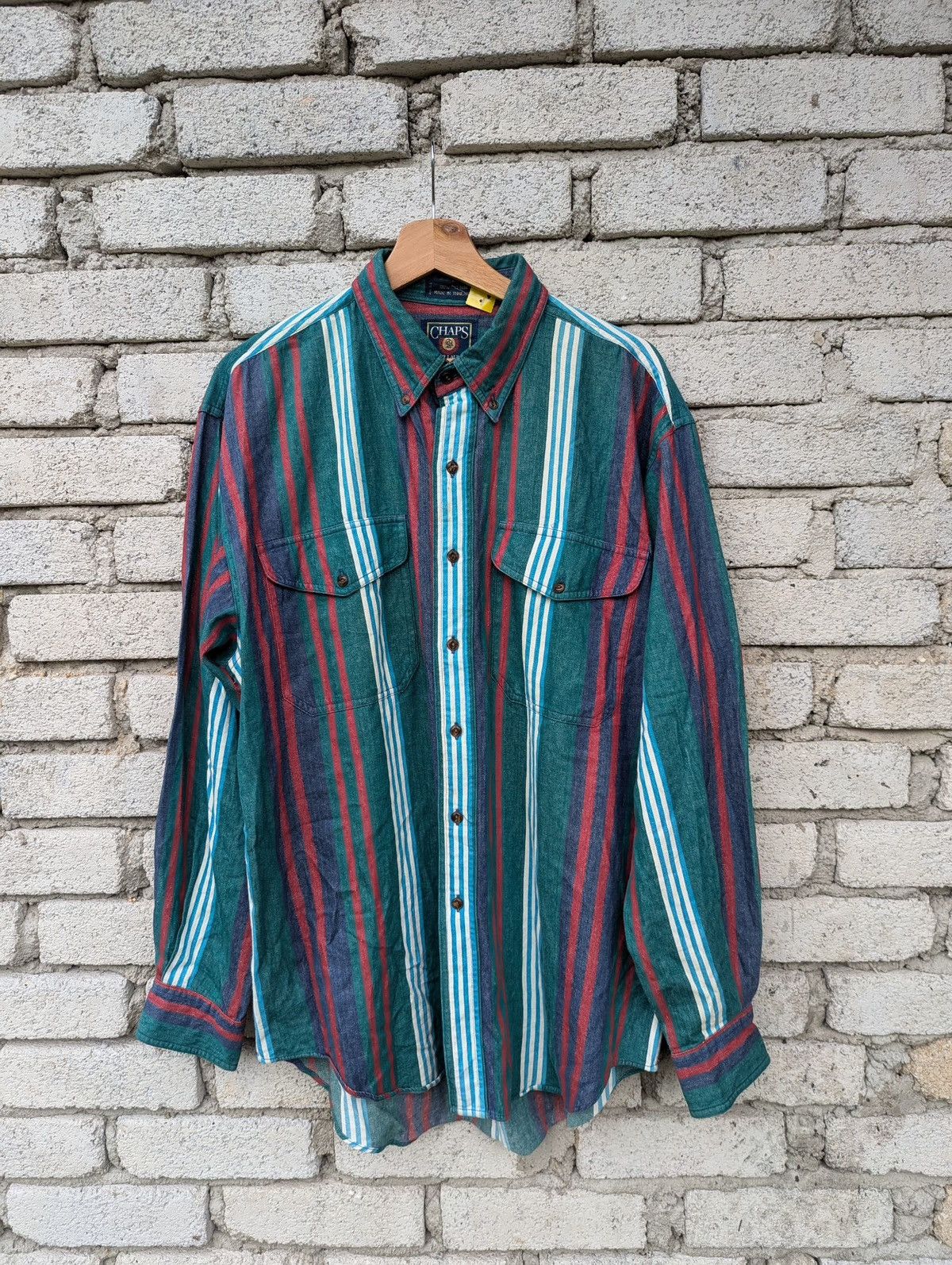 Chaps Ralph Lauren Chaps Ralph Lauren Stripe Button Up Shirt Size US L / EU 52-54 / 3 - 1 Thumbnail