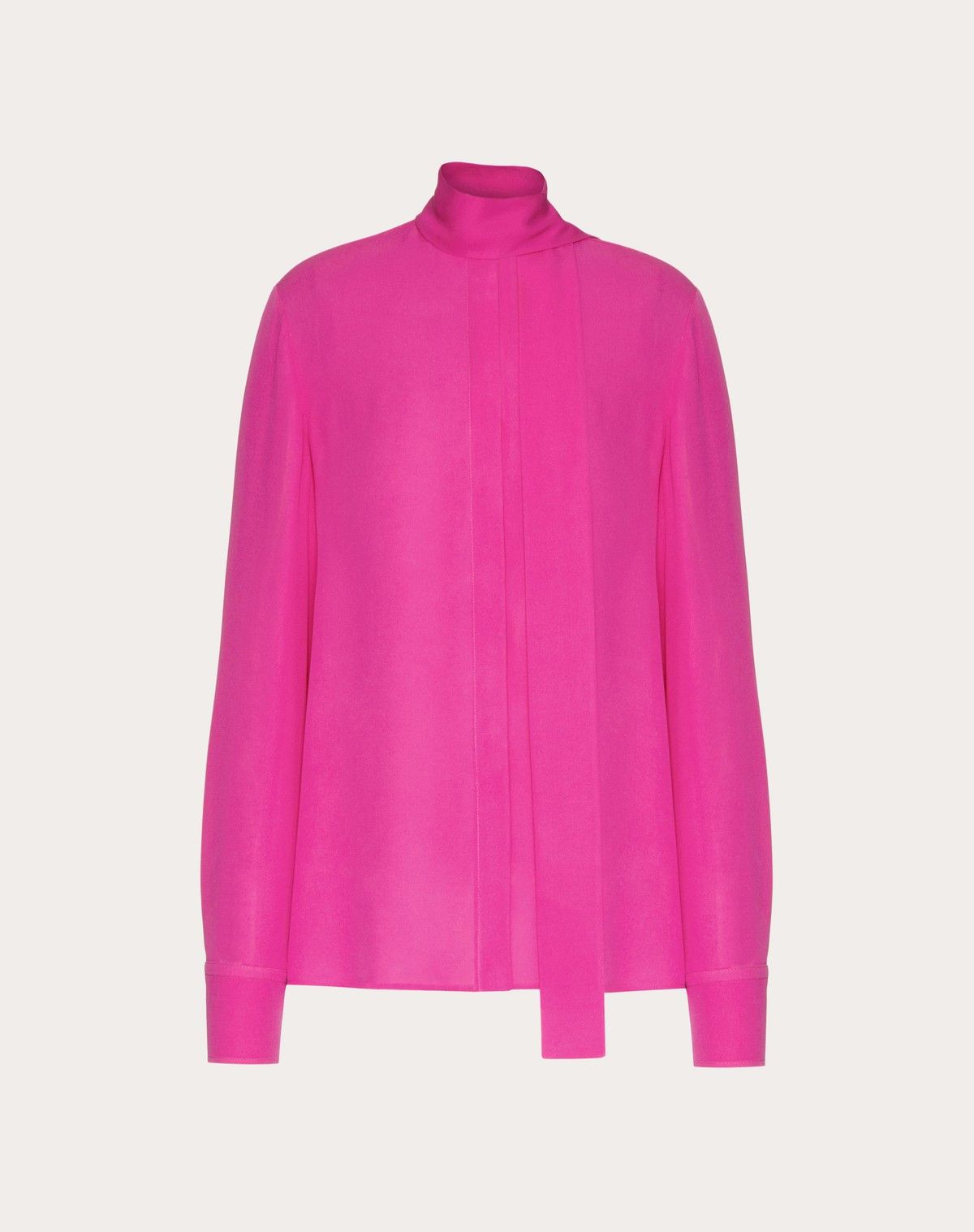 Valentino o1s1wg110525 Georgette Blouse in Pink Size XS / US 0-2 / IT 36-38 - 1 Thumbnail