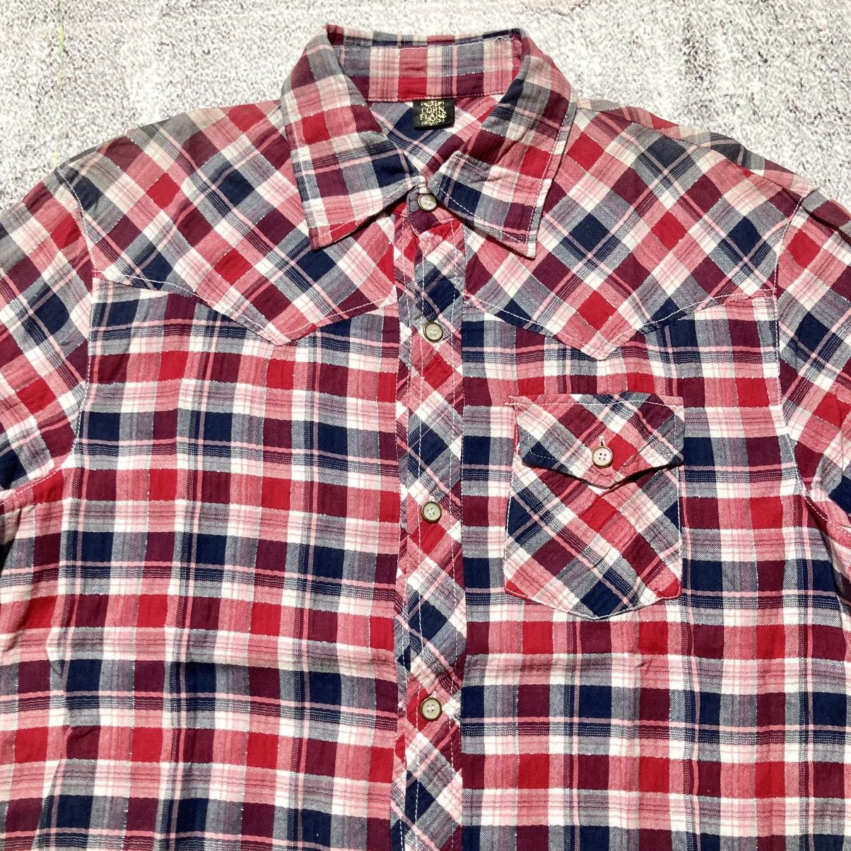 Japanese Brand 2000s Corn Flake Poem Logo Western Plaid Shirt Button Up Size US L / EU 52-54 / 3 - 10 Thumbnail