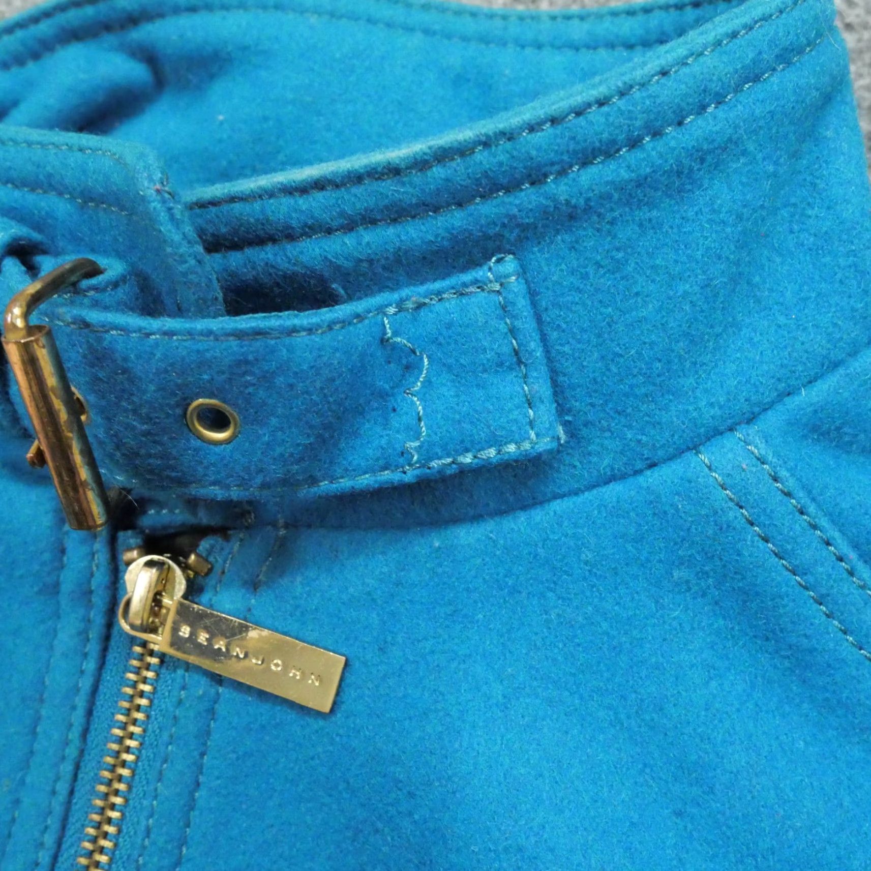 Sean John Sean John Jacket Womens Small Blue Wool Blend Short Cropped Streetwear Y2K Mens? Size 28" / US 6 / IT 42 - 5 Thumbnail