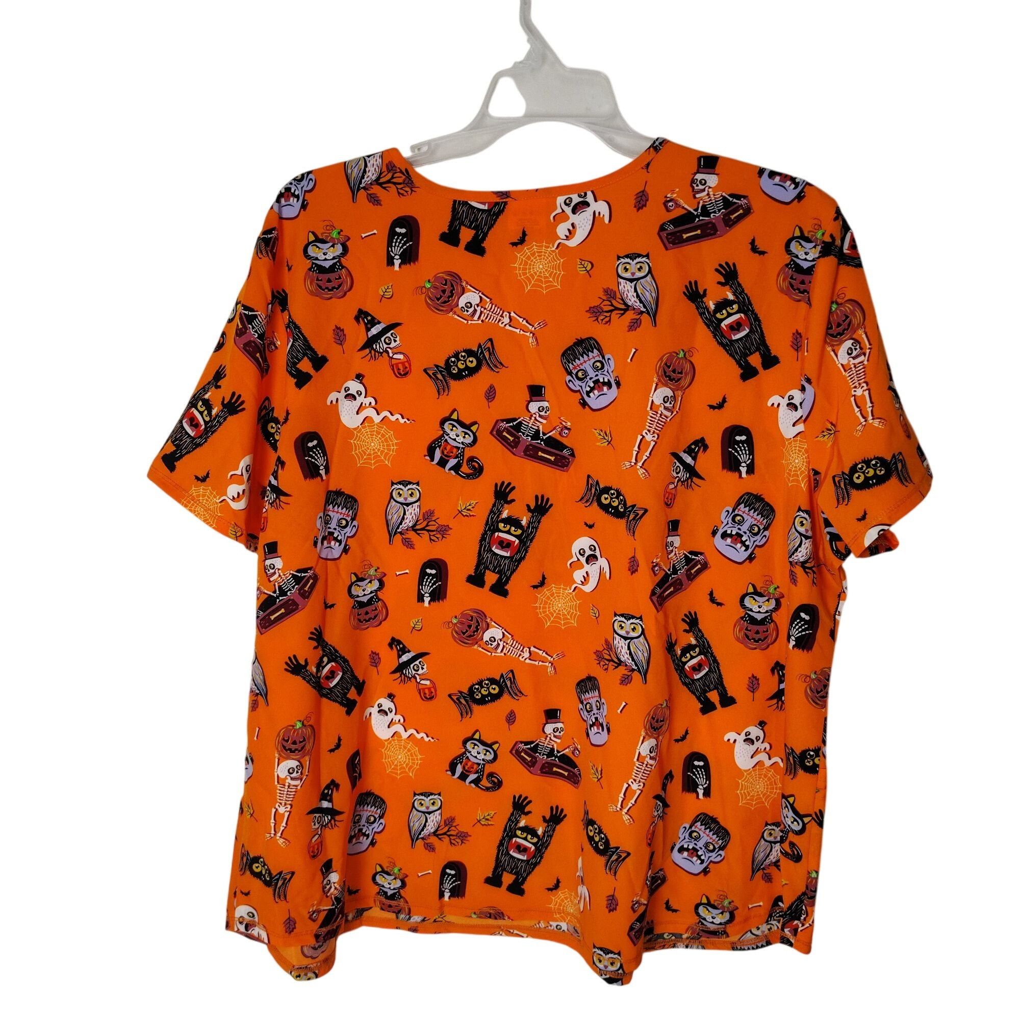 Other Scrubstar Womens 3XL Fright Friends Halloween Print Theme V Size 3XL / US 20-22 - 7 Thumbnail