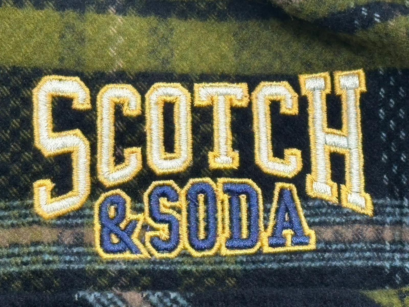 Scotch & Soda Scotch Soda Plaid Full Button Embroidered Hoodie Green Kid L Size US L / EU 52-54 / 3 - 5 Thumbnail