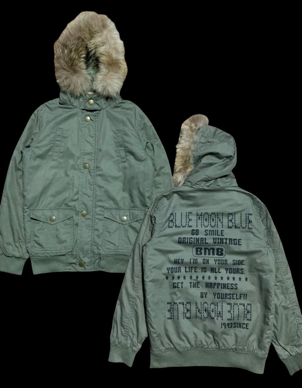 Japanese Brand Blue moon blue poem fur hoodie Size US M / EU 48-50 / 2 - 3 Thumbnail