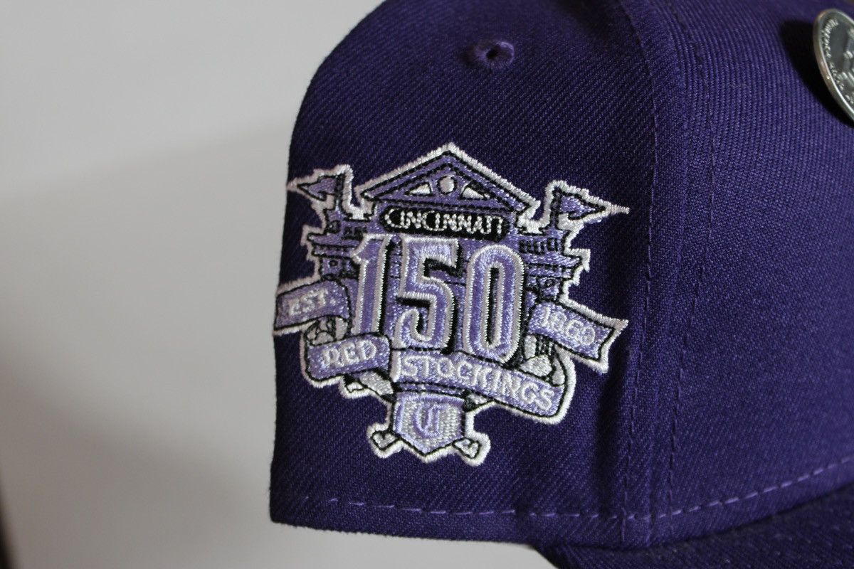 New Era Hat Club Lavender Pack Cincinnati Reds Hat Size ONE SIZE - 8 Thumbnail
