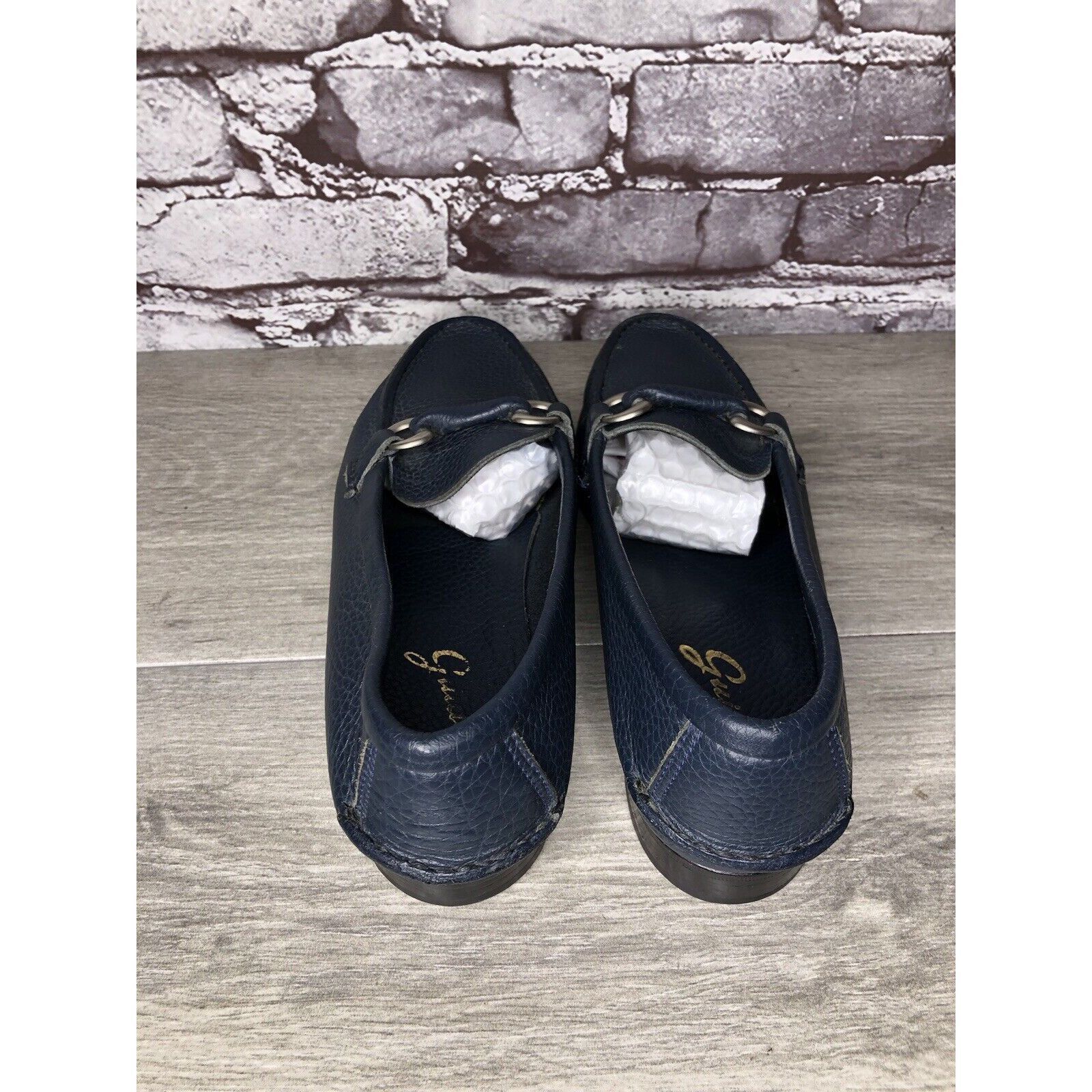 Guidi Guido Navy Blue Leather Slip On Horsebit Loafers Flats Shoes Size US 9 / IT 39 - 15 Thumbnail