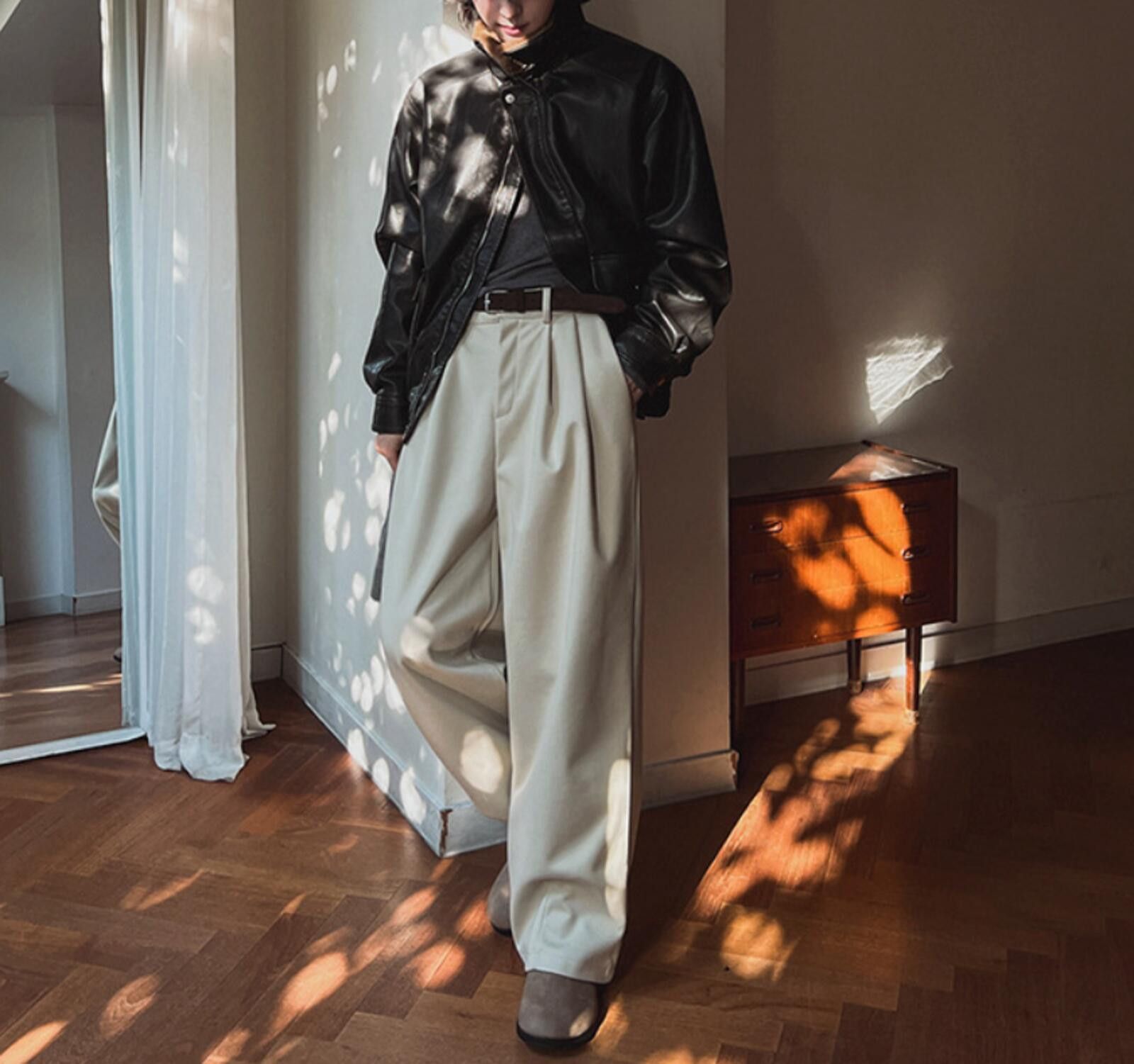 Other Brown Wide Leg Pants, Men's Relaxed Fit Trousers Size US 30 / EU 46 - 8 Thumbnail