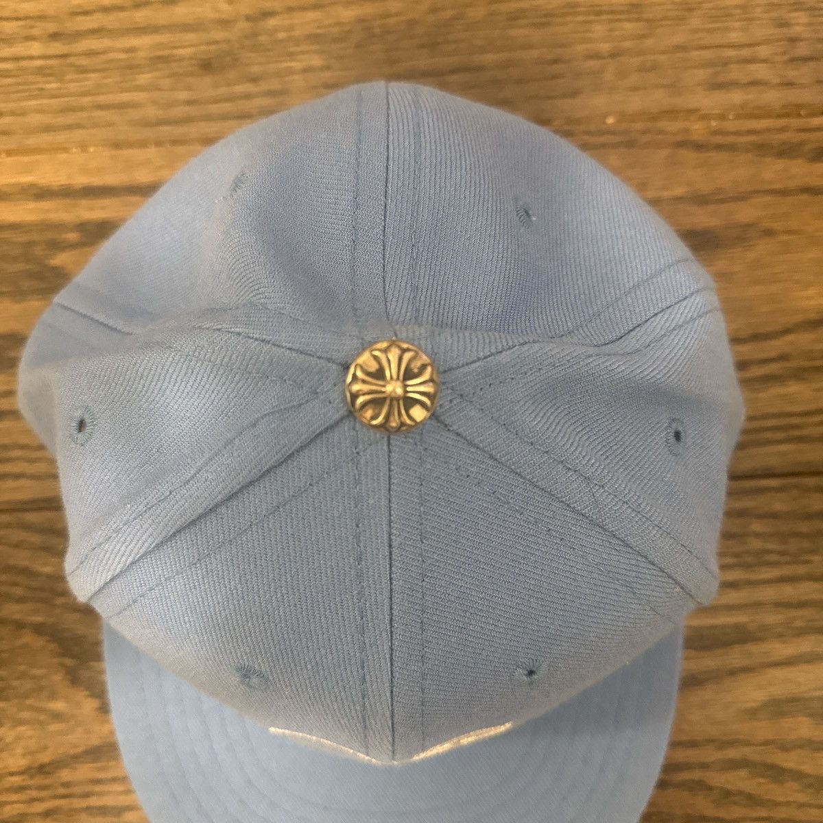 Chrome Hearts “LOVE YOU” Fitted Hat Baby Blue Size 30 - 4 Thumbnail